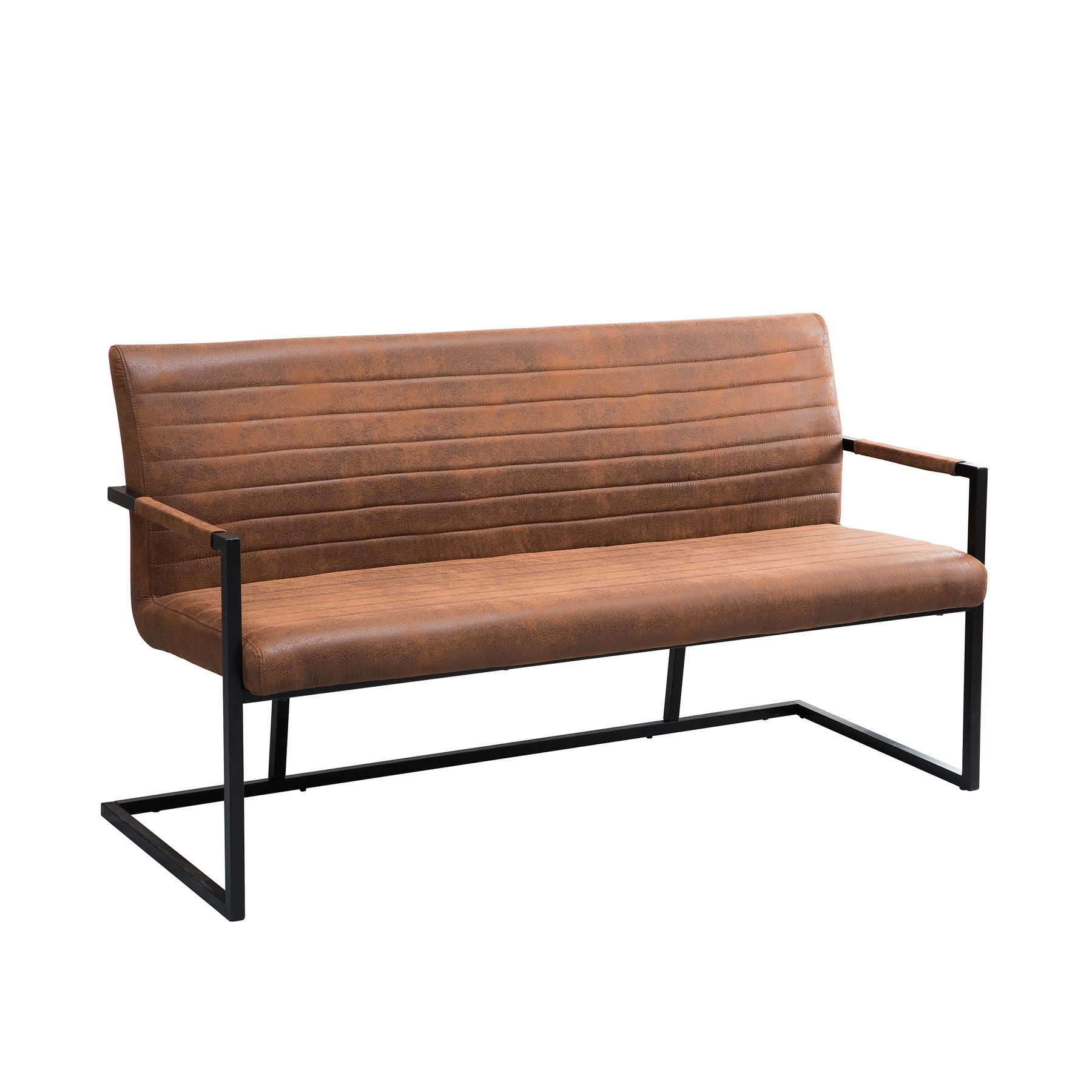 riess-ambiente Sitzbank LOFT 160cm vintage braun, mit Microfaser-Bezug