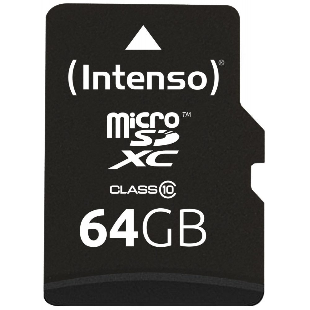 Intenso Intenso 64GB micro SDXC Class 10 inkl. Adapter. Elektro-Kabel, MicroSDXC, Geschwindigkeit Class 10