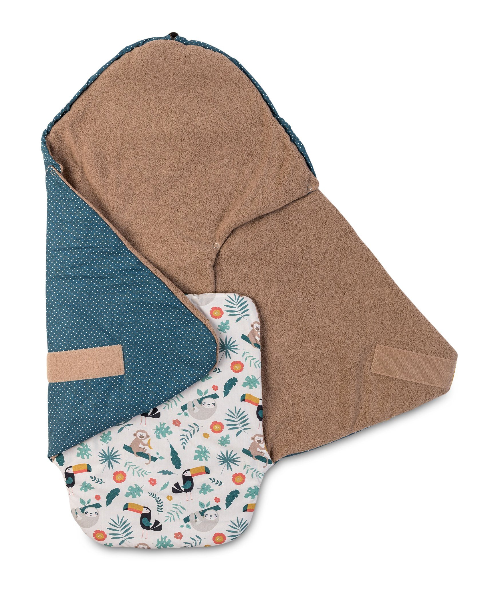 Einschlagdecke Sommer-Einschlagdecke Babyschale Dschungel (0 bis 9 Monate) TOG-Wert 0,5