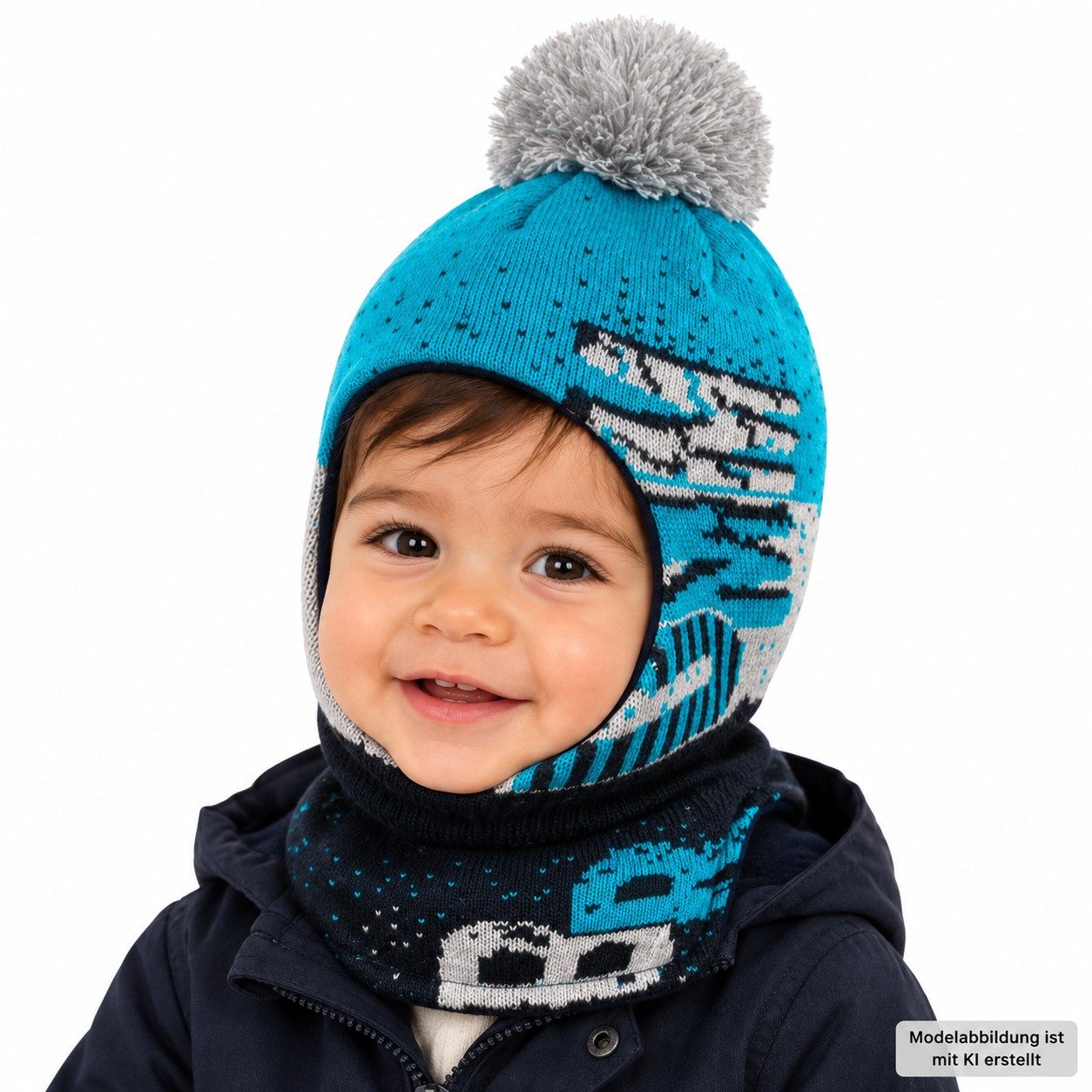 AJS Schlupfmütze Schalmütze Wintermütze Strickmütze