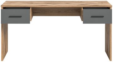 xonox.home Schreibtisch Schreibtisch MASON in Nox Eiche und Basalt grau 150 x 76 cm