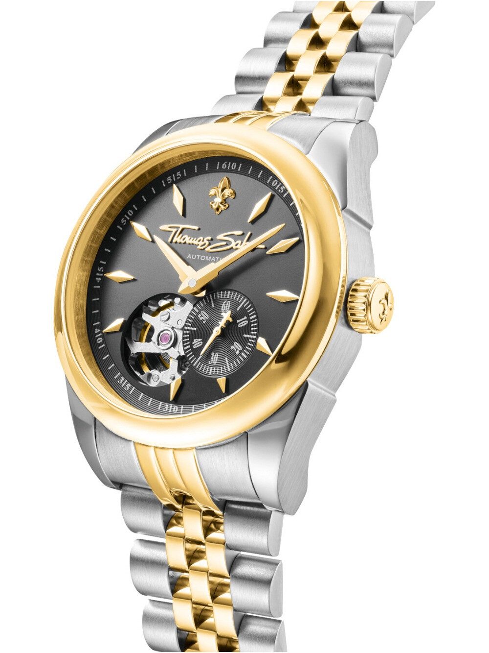 THOMAS SABO Automatikuhr Thomas Sabo WA0415-291-203 Unisex Automatik mit Lilienemblem 36mm 5AT Thomas Sabo WA0415-291-203 Unisex Automatik mit Lilienemblem 36mm 5ATM