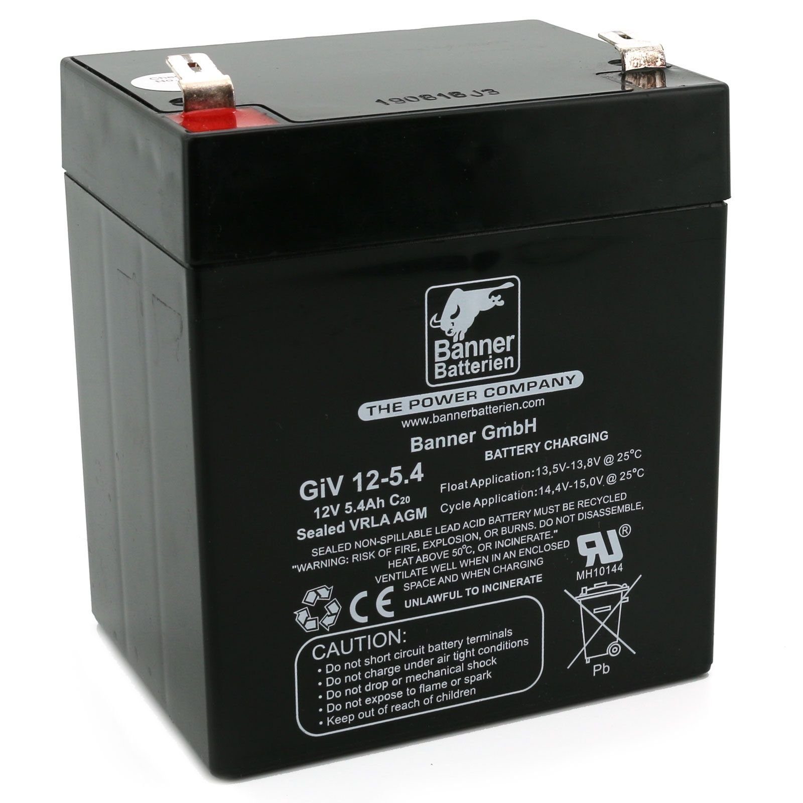 Banner Batterien Batterie Stand by Bull 12 Volt 5,4 Ah GIV 12-5.4 Batterie, 12 Volt 5,4 Ah GIV 12-5.4