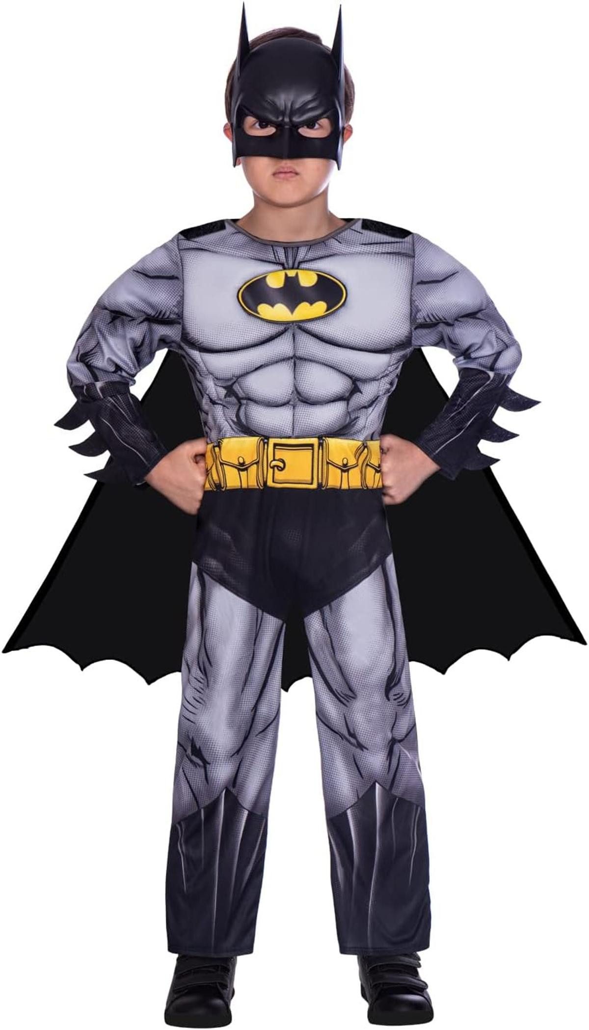 Amscan Kostüm amscan offiziell lizenziert Batman Kostüm für Kinder Jungen 3-4 Jahre