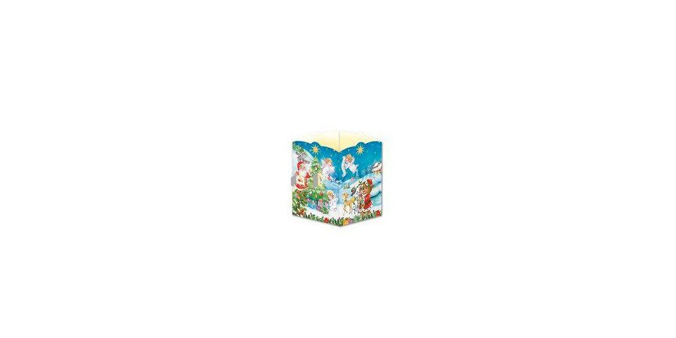 Trötsch Verlag Adventskalender Trötsch Postkarte zum Aufstellen Windlicht-Adventskalender Nostalgi...