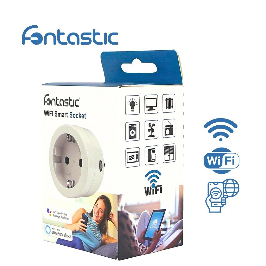fontastic Funksteckdose WLAN Steckdose weiß 16A, max. 3680,00 W, Komplett, WEP/WPA/WPA2 TKIP/AES