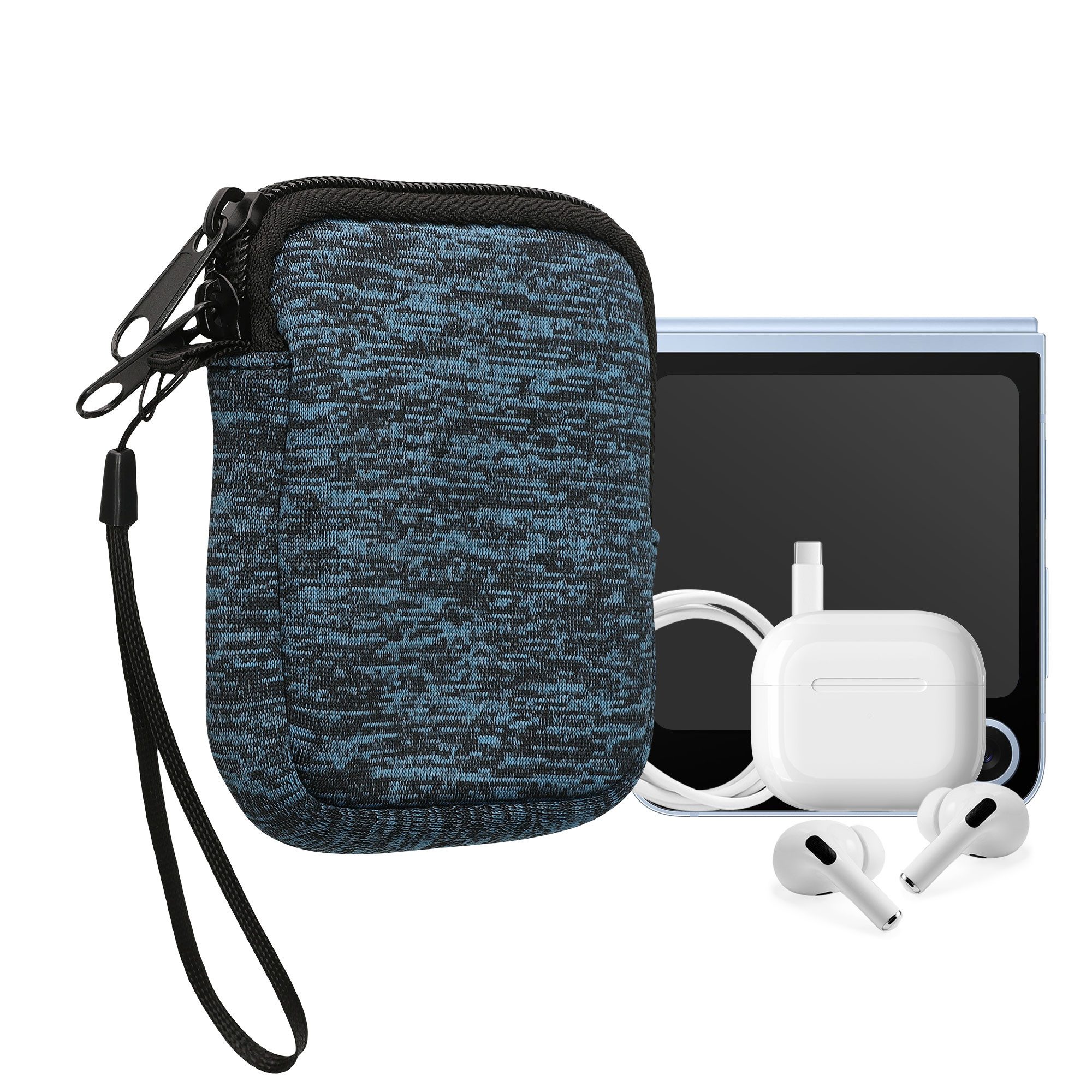 kwmobile Sleeve Handytasche für Smartphones XXS - 3 / 3,5" - Handy Hülle, Neopren Handy Tasche 10 x 8 x 2 cm Innenmaße