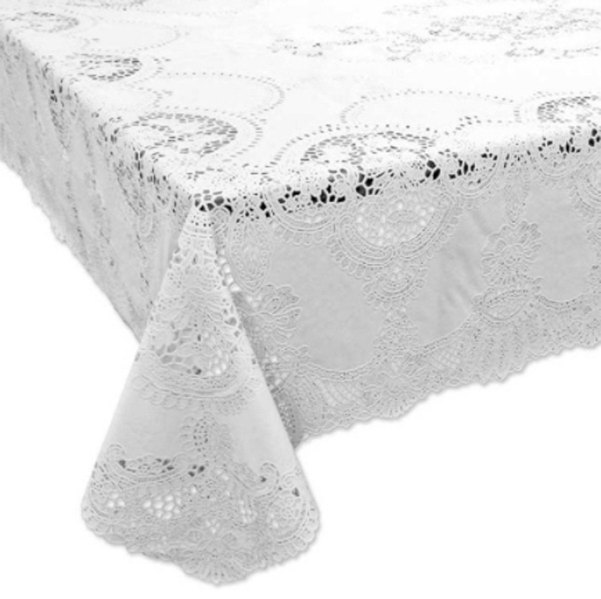 SCHÖNER LEBEN. Tischdecke Tischdecke Outdoor Häkelspitze Amira weiß 137x180cm