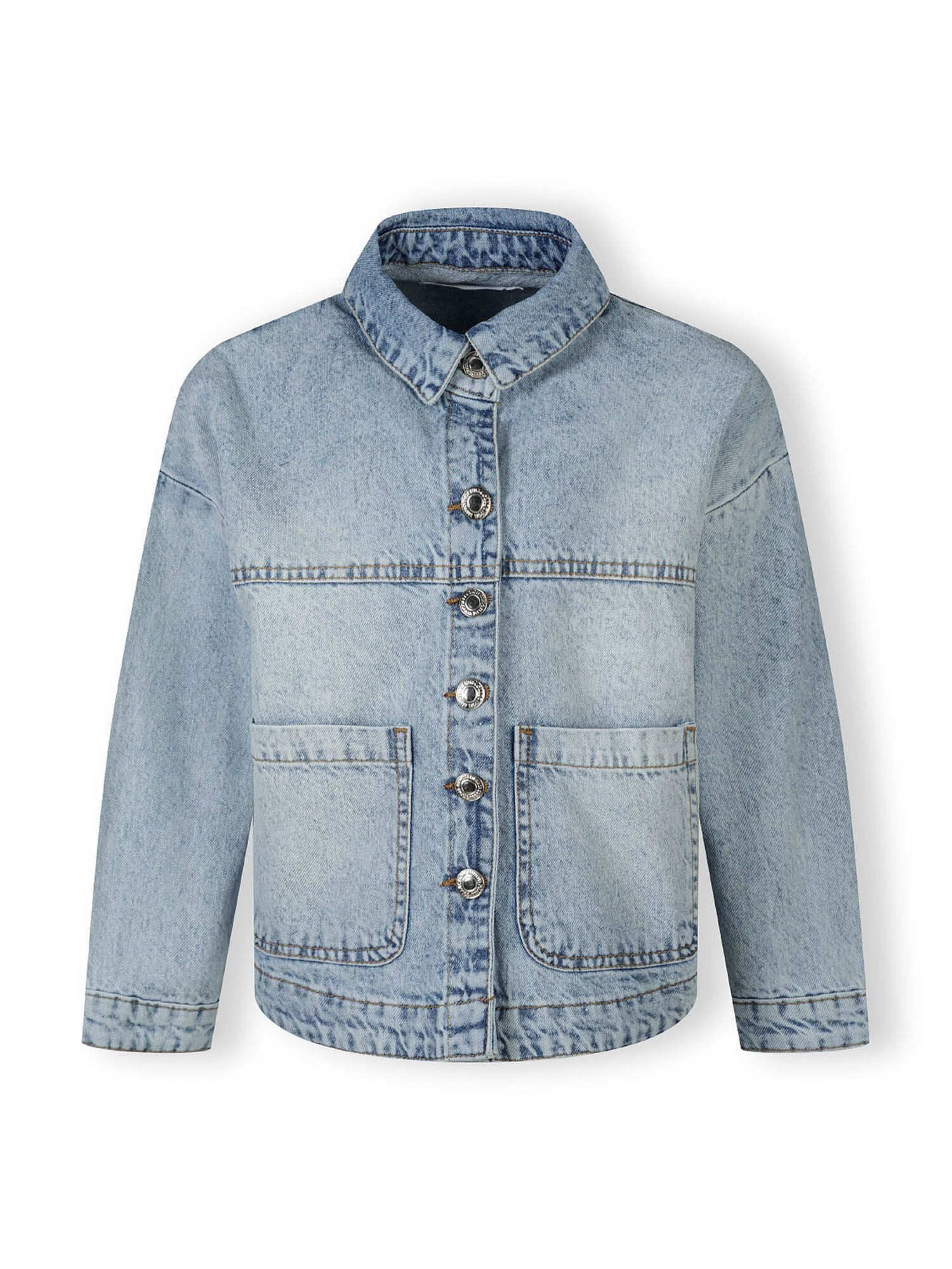 Jeansjacke Jeansjacke mit Knöpfen und aufgesetzten Taschen, für Mädchen