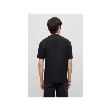 HUGO Langarmshirt schwarz regular fit (1-tlg)