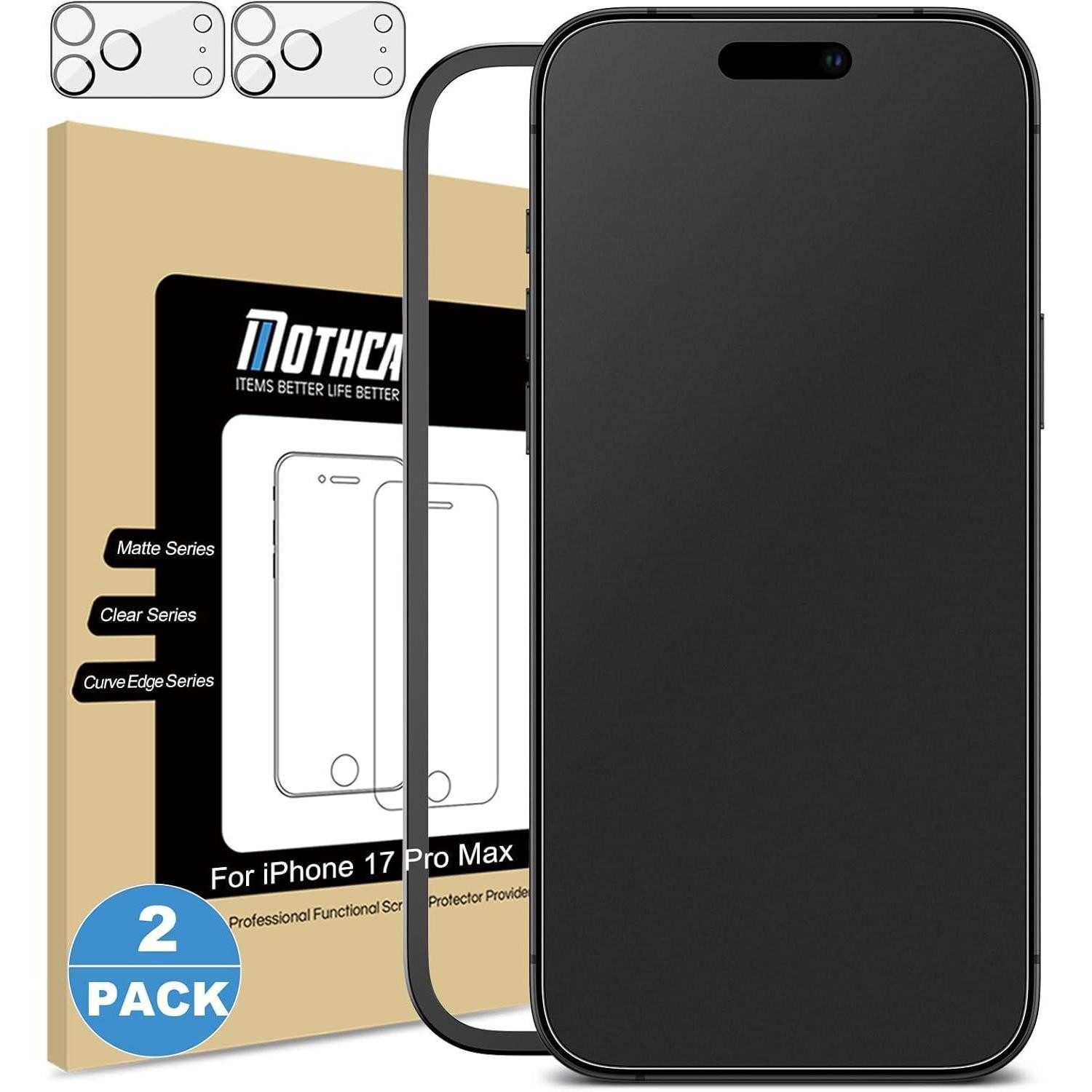 LuxusKollektion Displayschutzglas Schutzfolie Panzerglas 9H Matt Kameraschutz iPhone 17 Pro Max-6.9 Inch