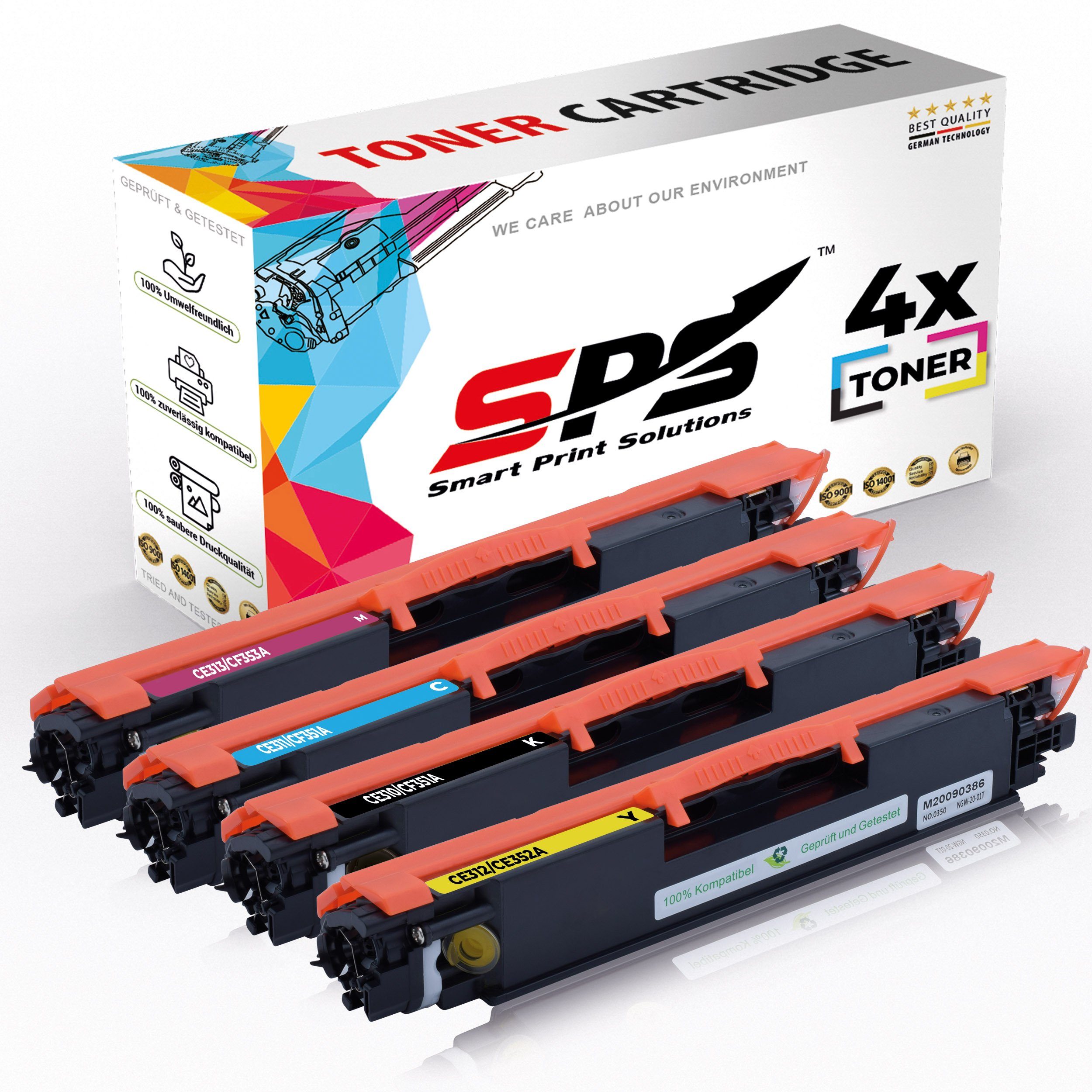 SPS Tonerkartusche Kompatibel für HP Laserjet Pro MFP M177FW 130A, (4er Pack)