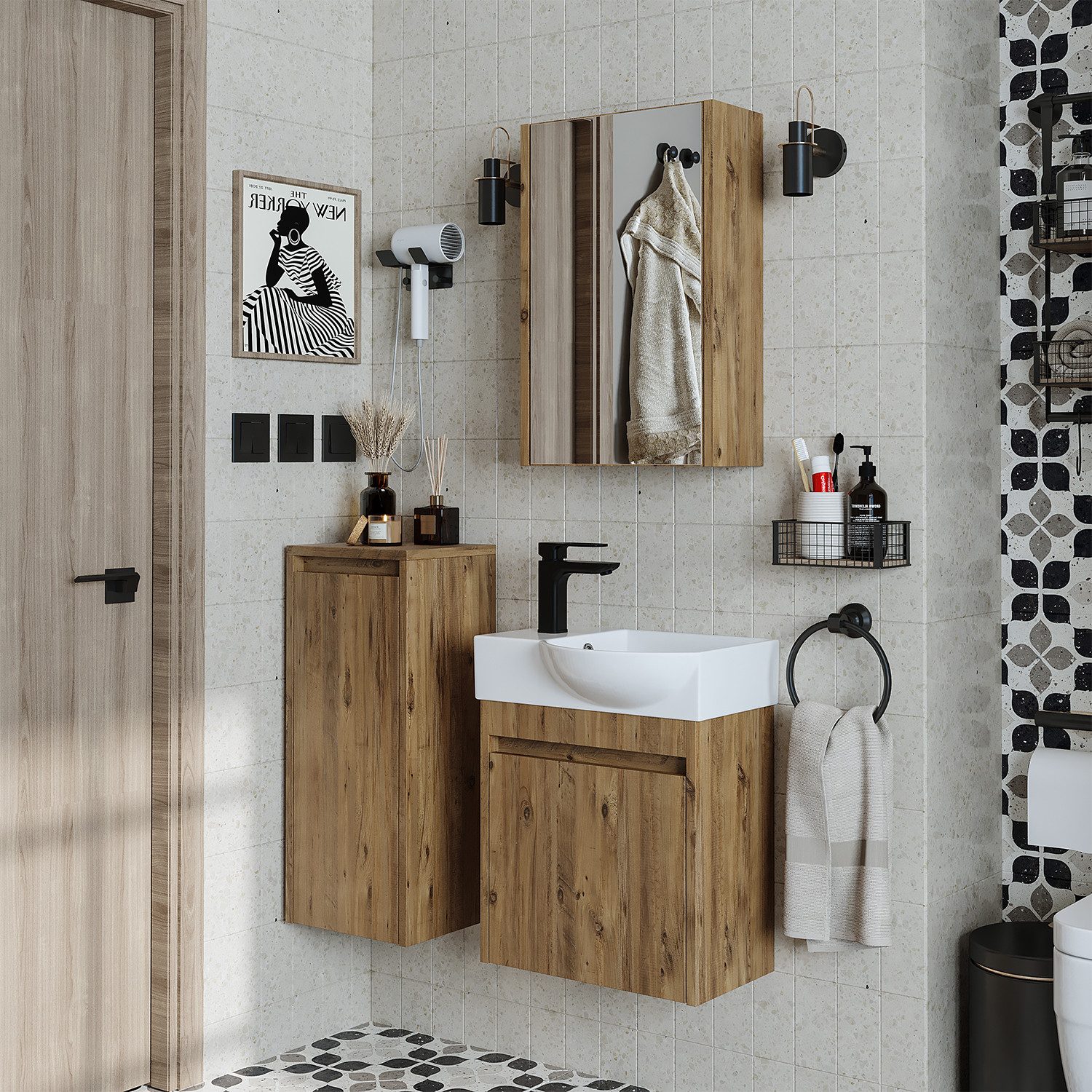 Roomart Badmöbel-Set LEO, (Badmöbelset Unterschrank mit günstig online kaufen