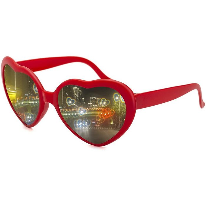 FeelGlad Sonnenbrille Herzen Spezialeffektbrille