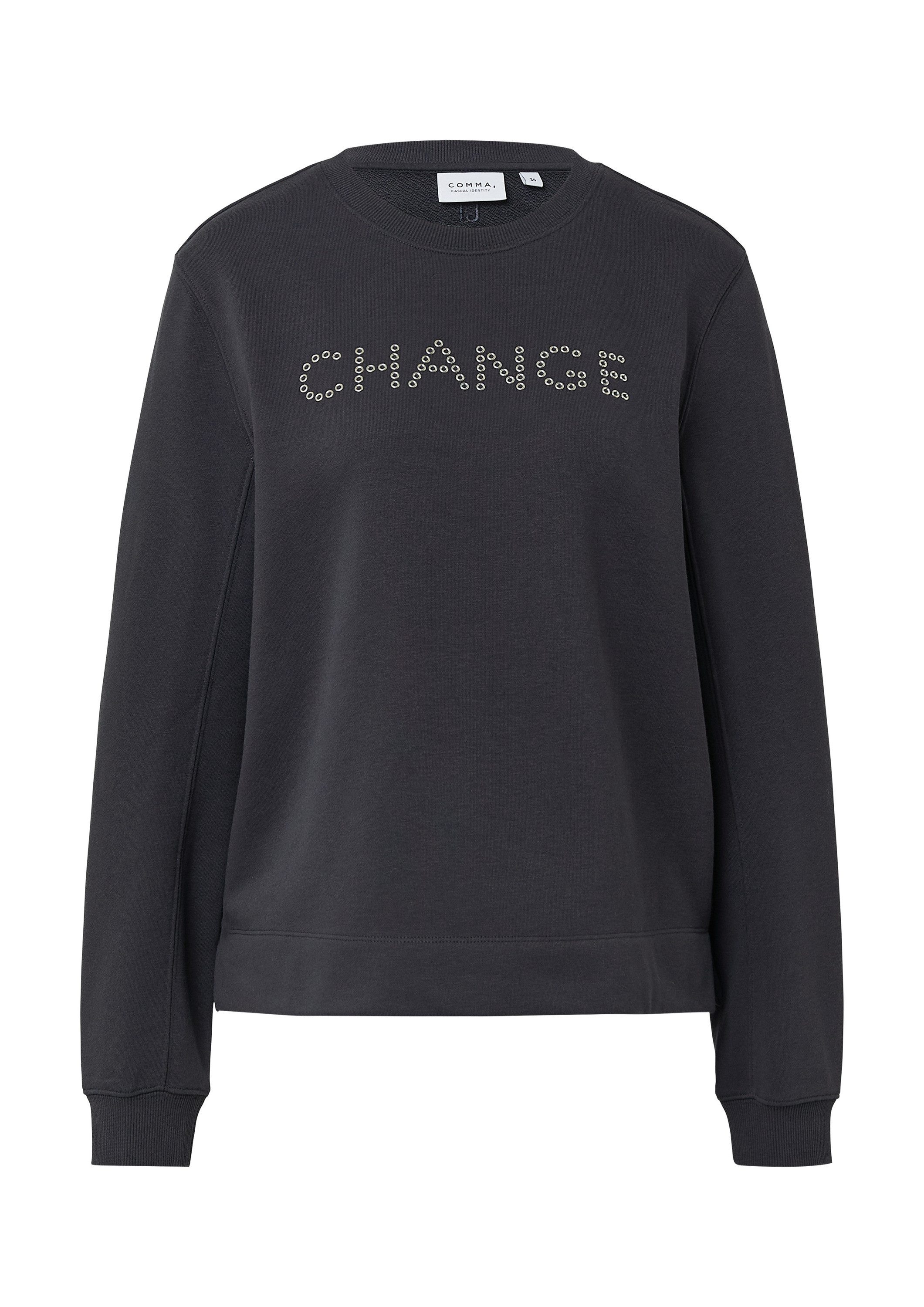 comma Sweatshirt Sweatshirt Sweatshirt mit Nieten-Artwork günstig online kaufen