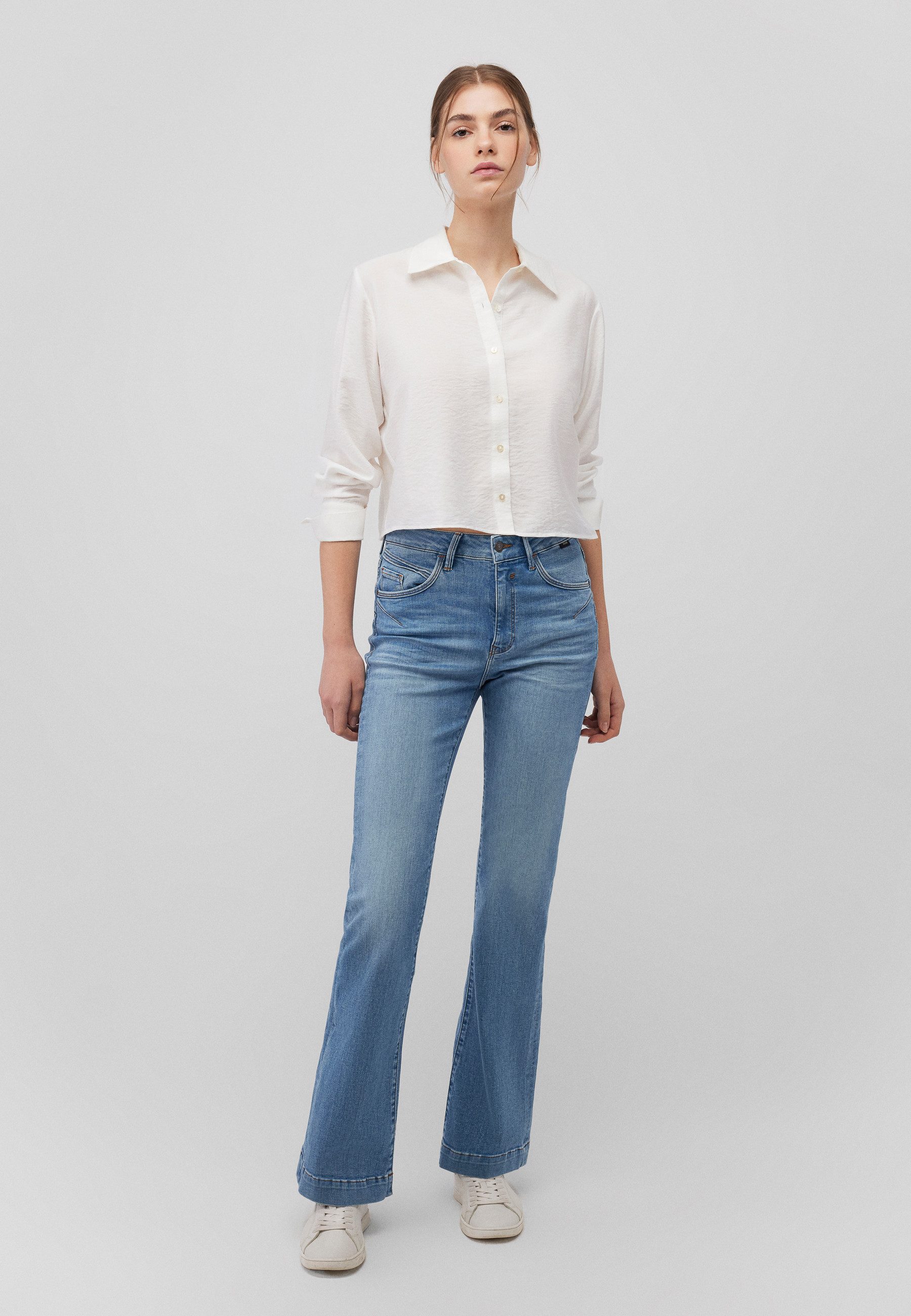 Langarmbluse CROPPED SHIRT