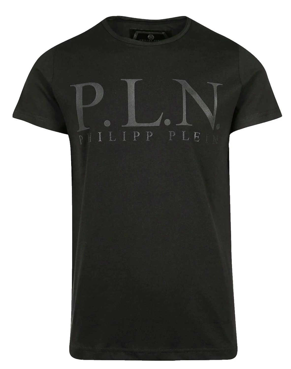 PHILIPP PLEIN T-Shirt Platinium Cut P.L.N. Rundhals Shirt Rohe Schnittkante günstig online kaufen
