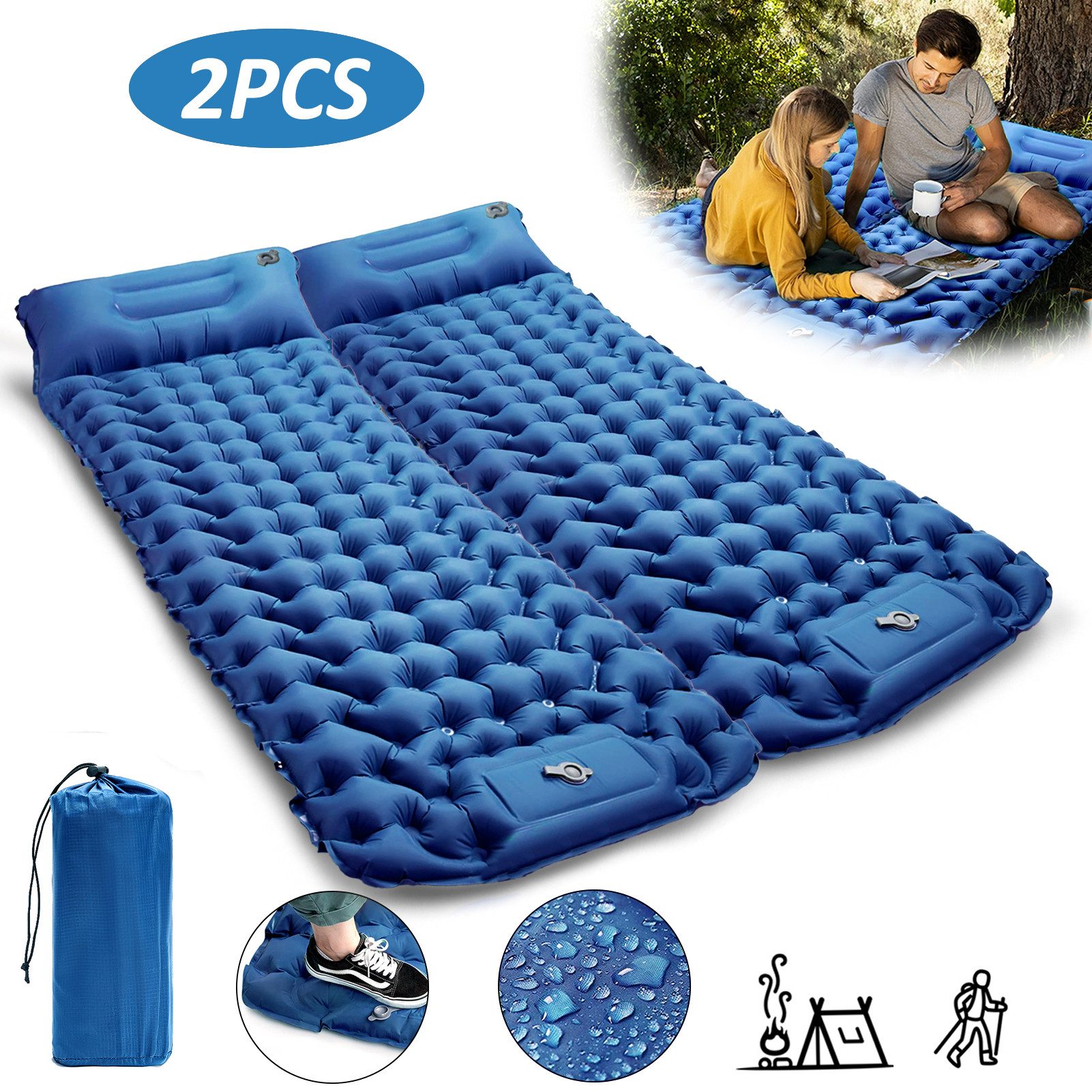 Isomatte 2-Tlg Isomatte Outdoor, Isomatte Ultraleicht, Isomatte Camping Outdoor