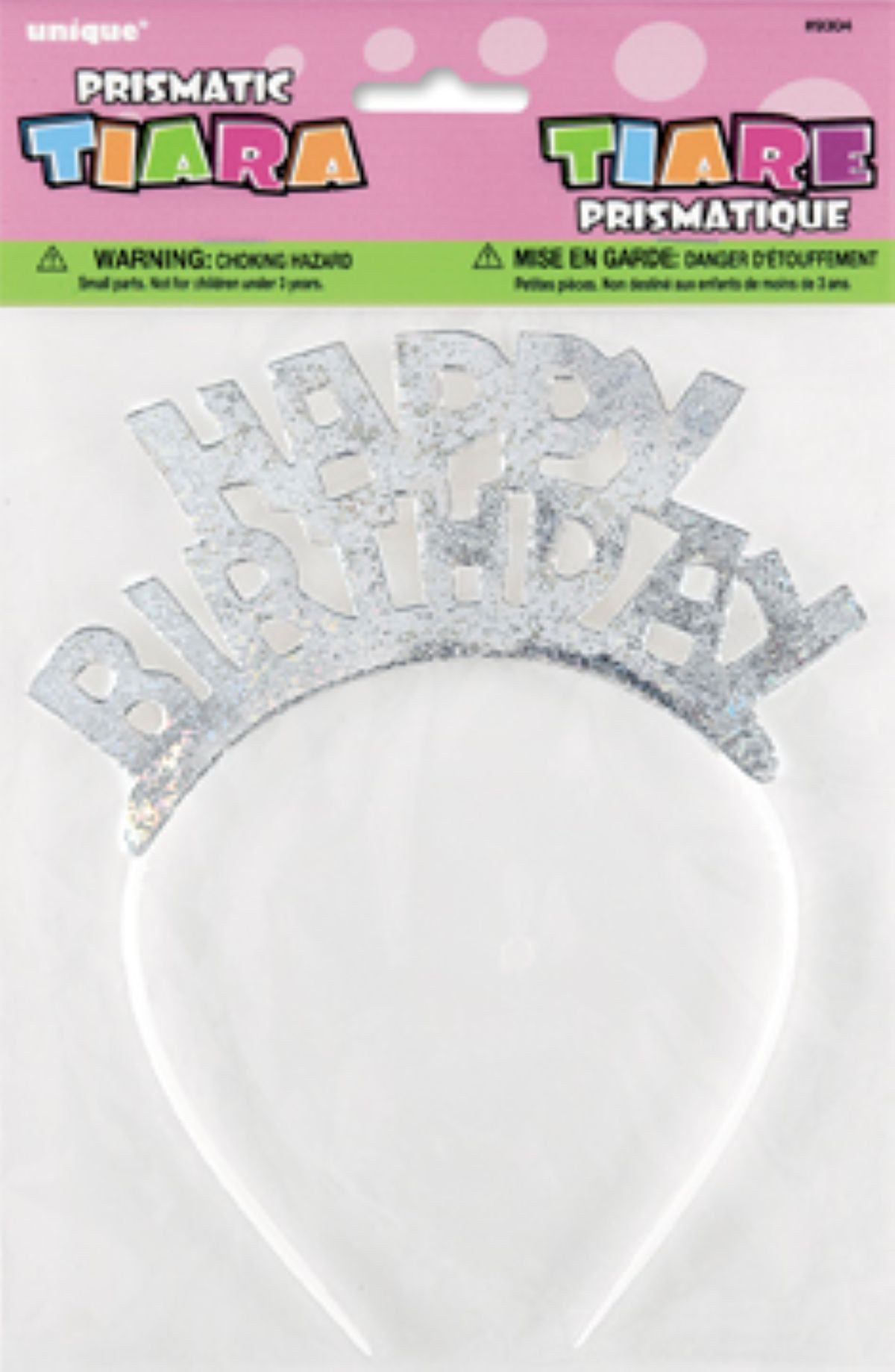 Kostüm Haarreif Happy Birthday Silber 1St.