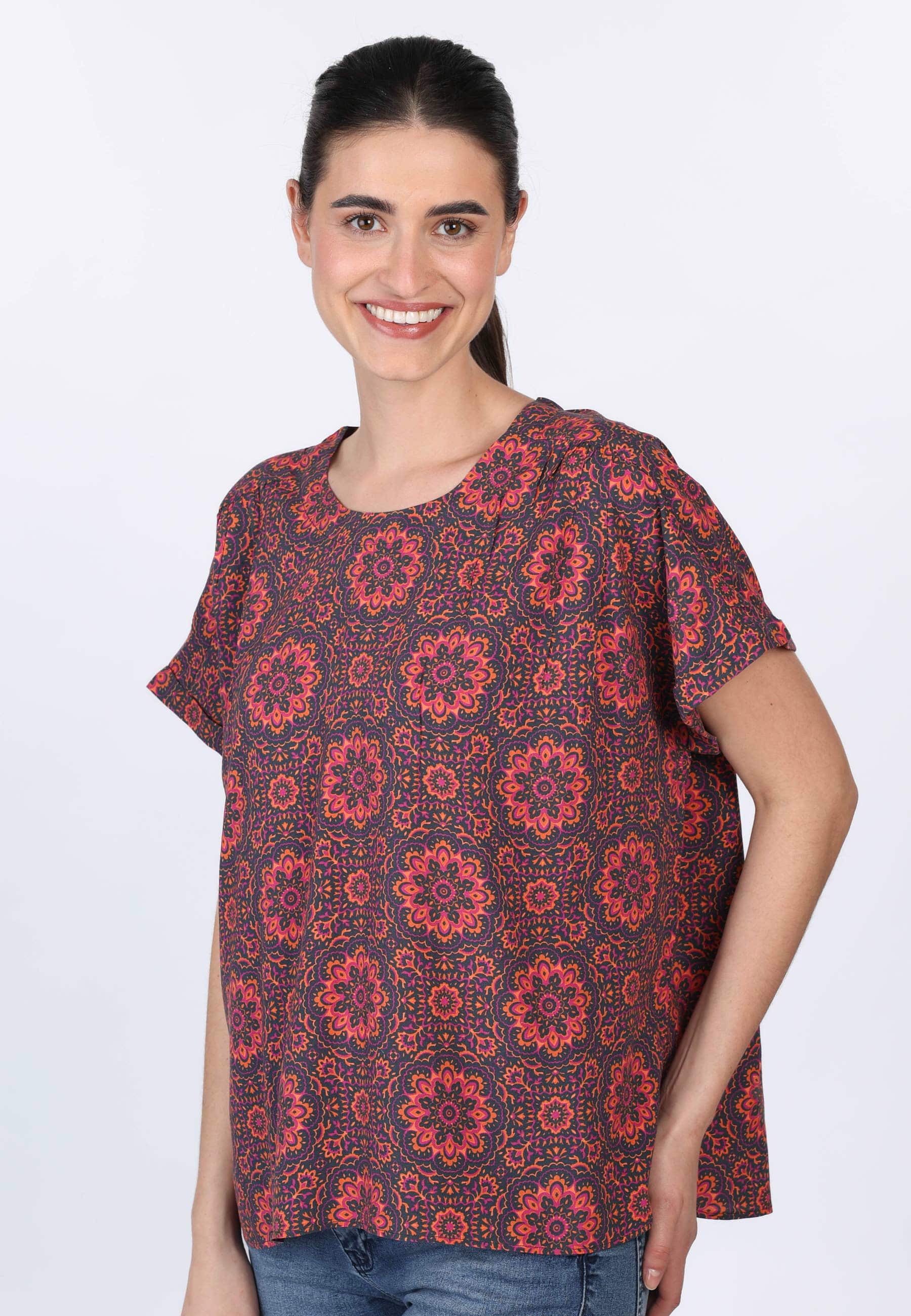 Deerberg Klassische Bluse Maisy ornamental