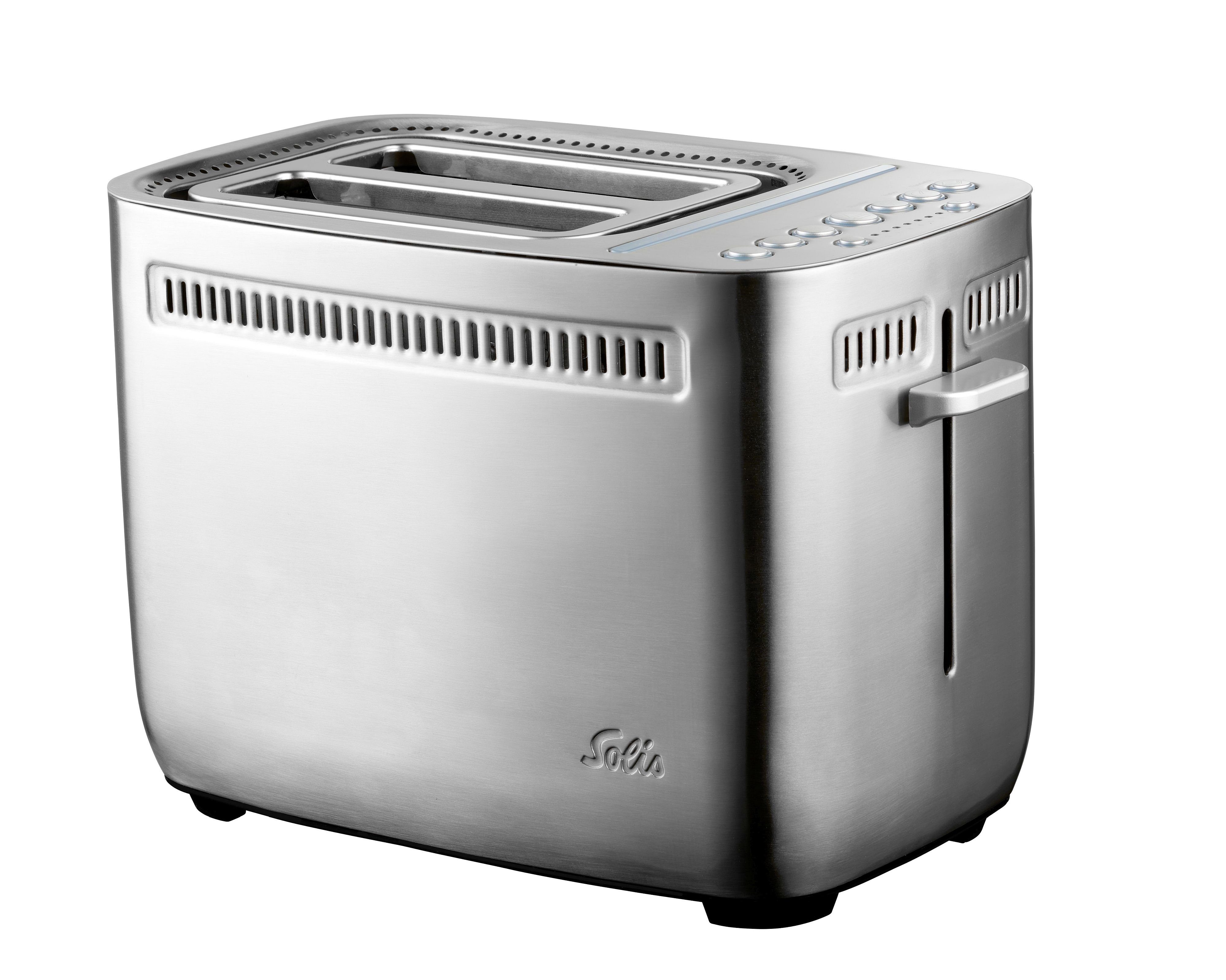 SOLIS OF SWITZERLAND Toaster & Sandwichmaker, Typ 8003, für 2 Scheiben, 1635 W, 7 Stufen, Auftau-, Aufwärm- und Stopp-Funktion