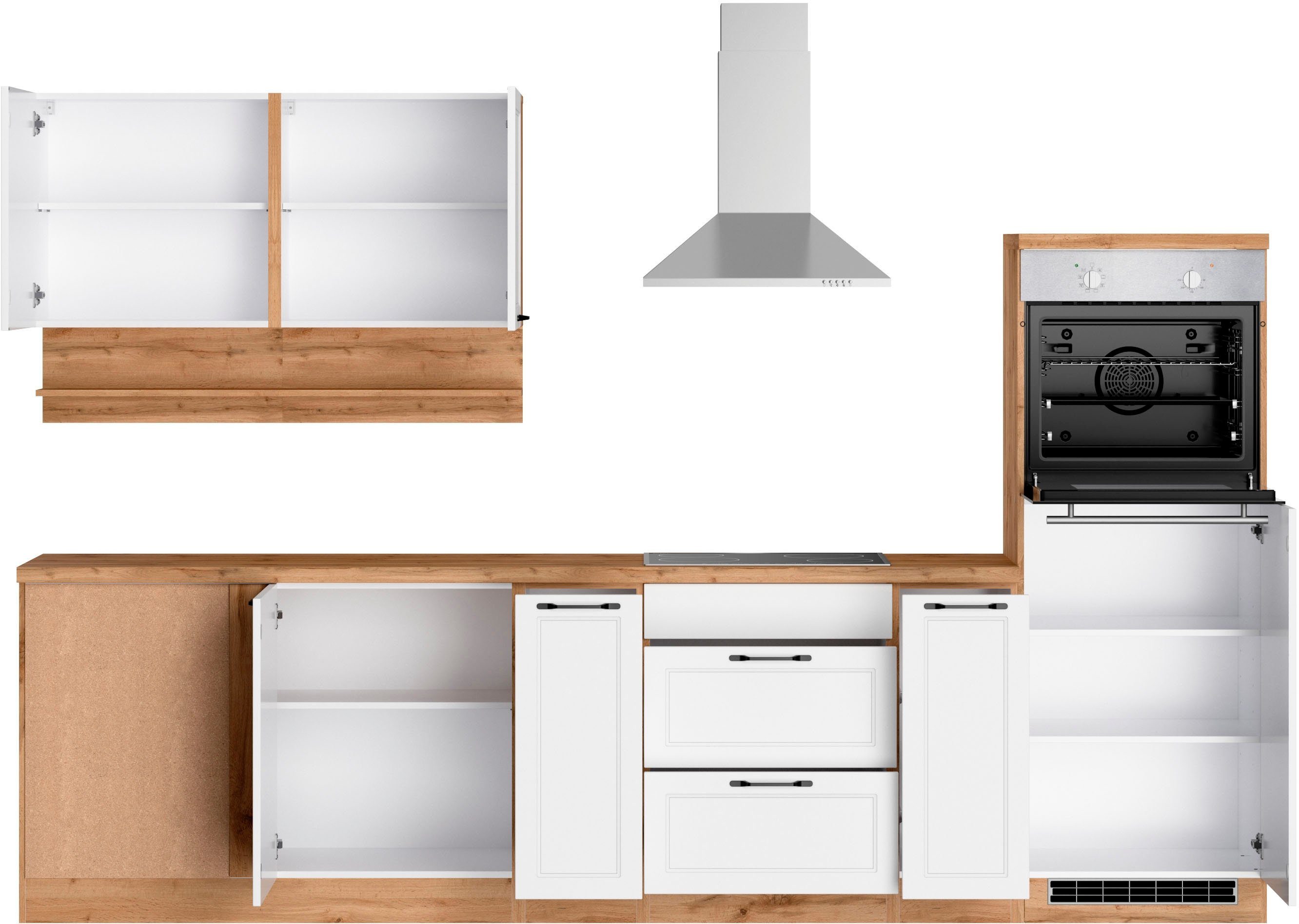 KOCHSTATION Winkelküche KS-Lana, Stellbreite 240/300 cm, wahlweise mit E-Geräten