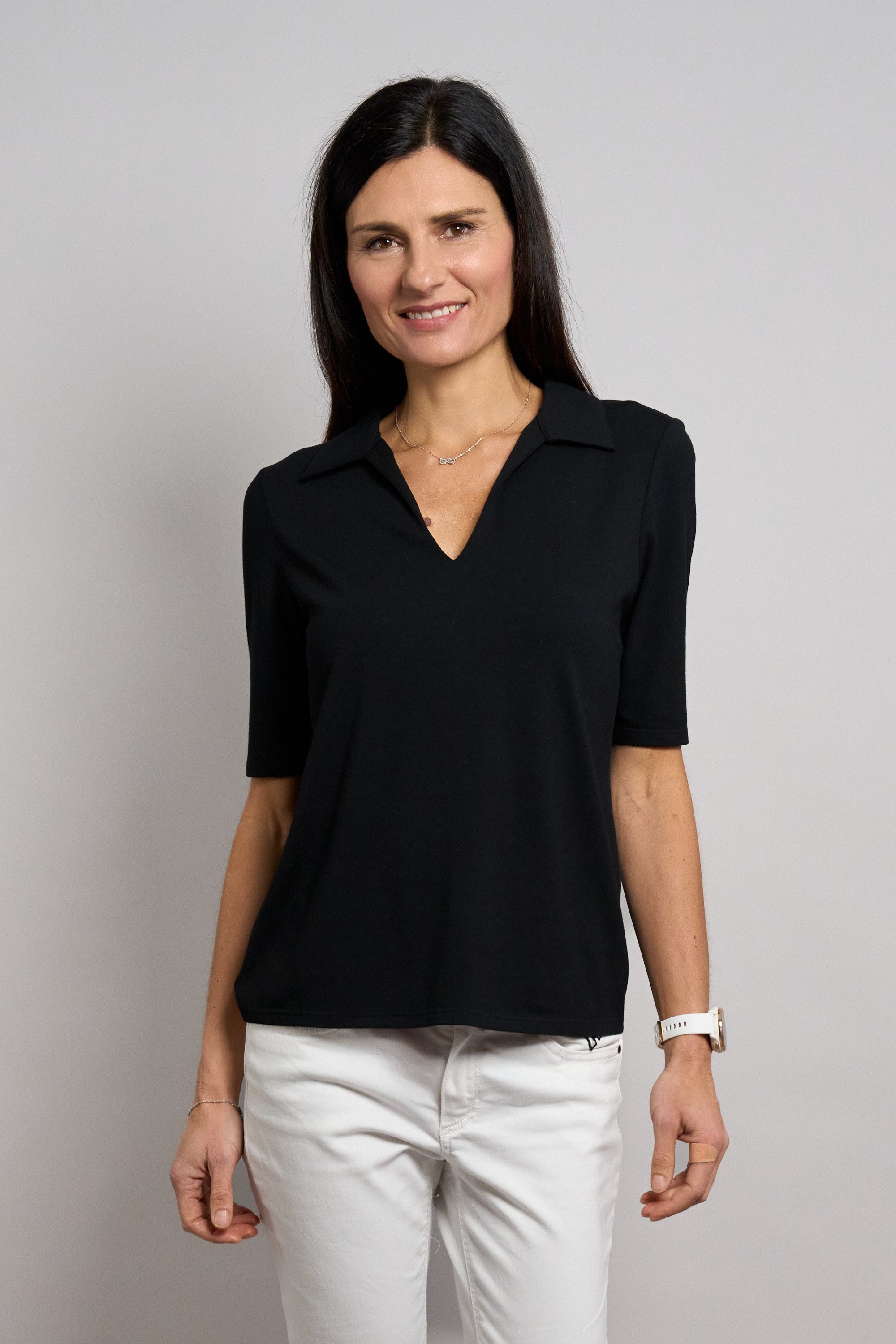 Seidel Moden Poloshirt Mit V-Ausschnitt - MADE IN GERMANY