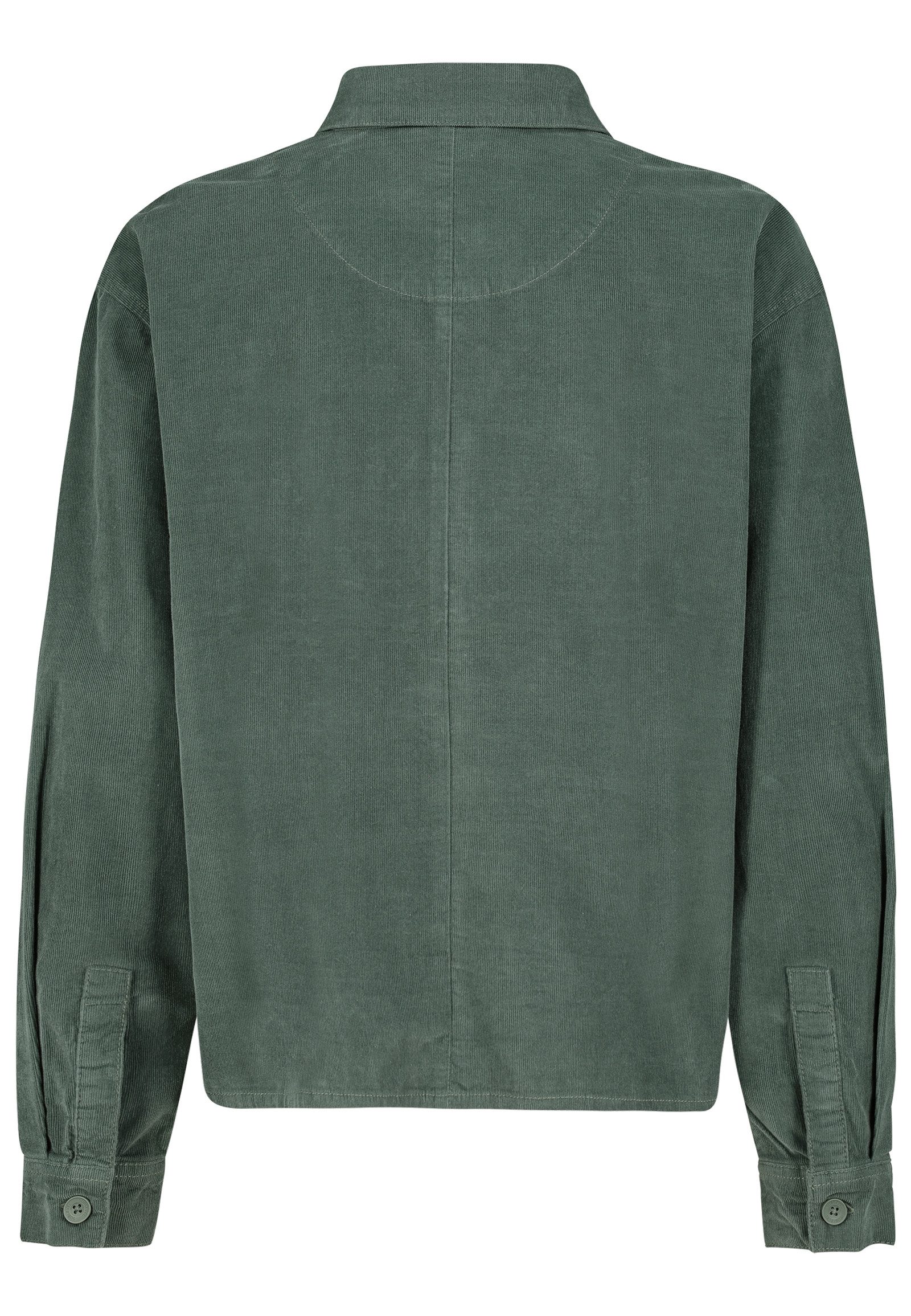 SUBLEVEL Hemdjacke Damen Oversize Hemdjacke mit Brusttasche Brusttasche, Knopfleiste, überschnittene Schultern