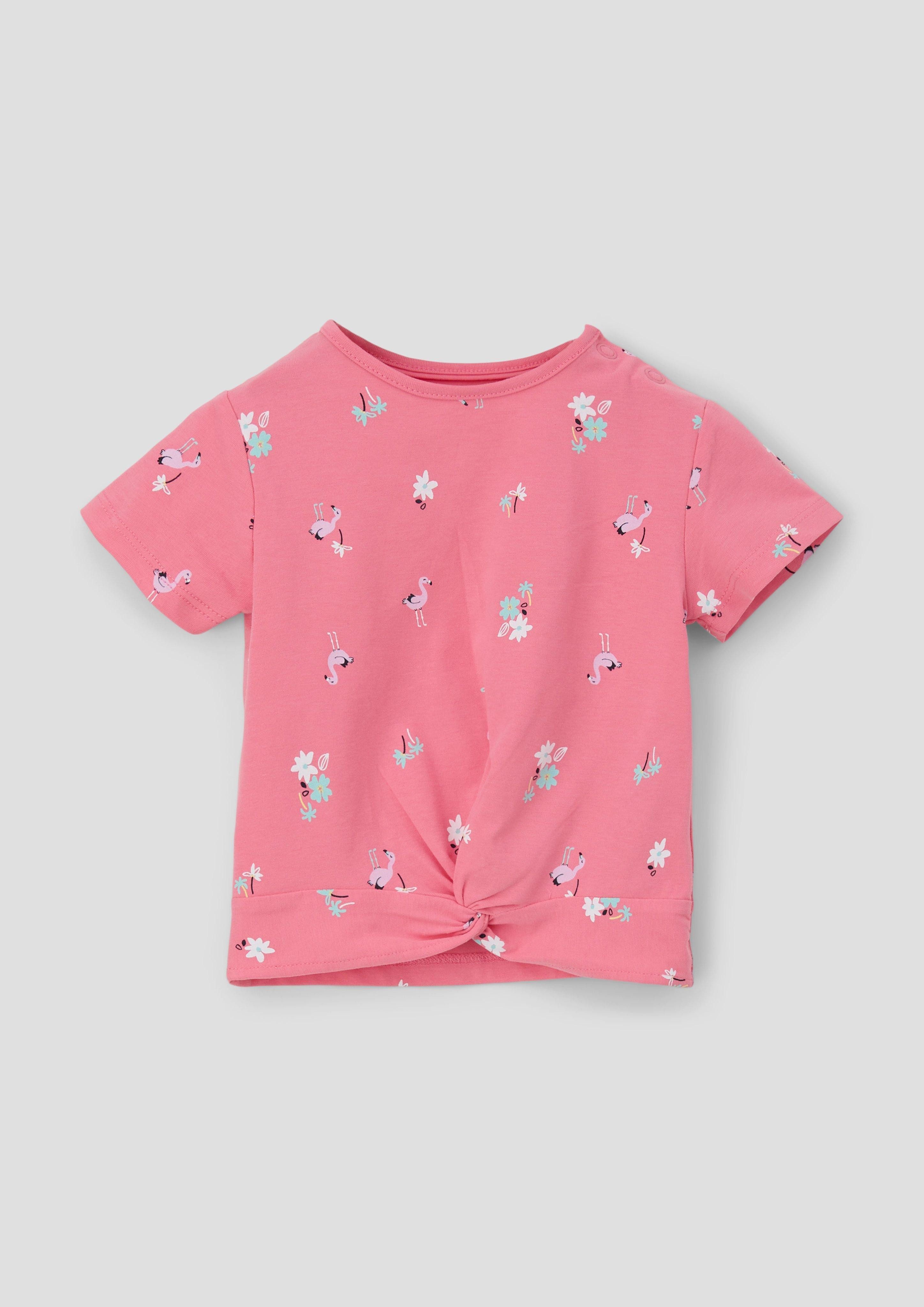 s.Oliver Kurzarmshirt T-Shirt mit Knoten-Detail Knoten günstig online kaufen