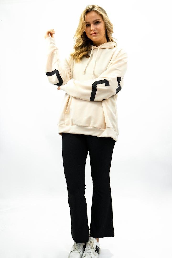 Oversize Hoodie Damen Lang | Baumwolle Kapuzenpullover Für Teenager | Einfarbig Basic Langarm