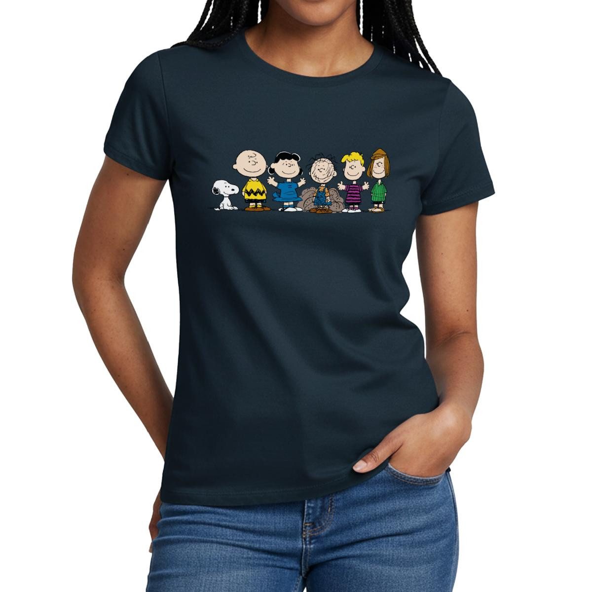 Spreadshirt T-Shirt Peanuts Snoopy Und Seine Freunde Frauen T-Shirt (1-tlg) Slim Fit, fällt klein aus