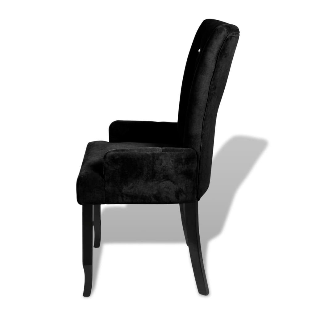 Polsterstuhl St), DOTMALL (1 Esszimmerstuhl Samt Sessel Rückenlehne Küchenstühle Schwarz mit
