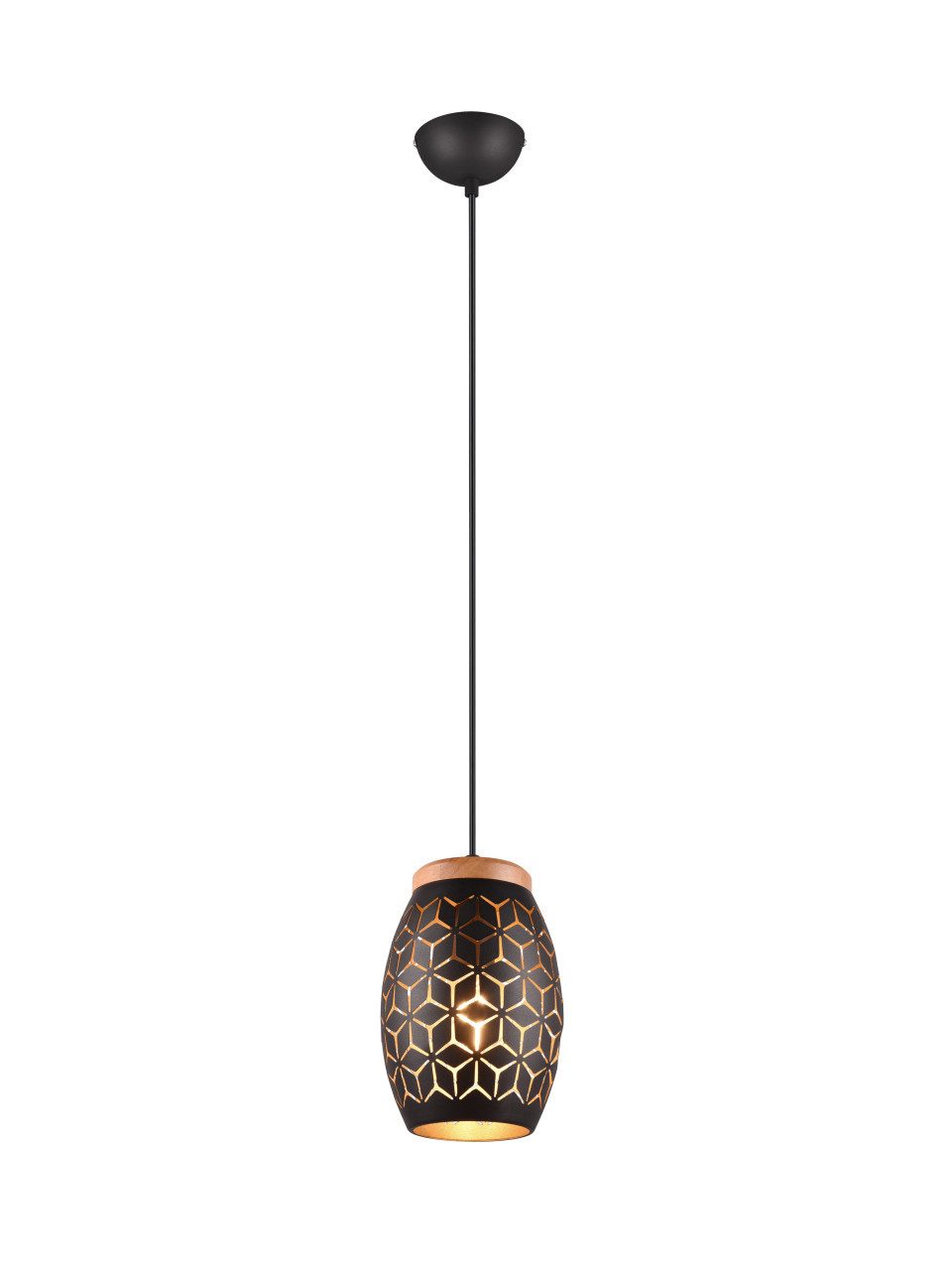TRIO Leuchten LED Pendelleuchte Trio Leuchten Pendelleuchte Bidar E27 schwarz, Ohne Leuchtmittel, Dimmbar ohne Bewegungsmelder