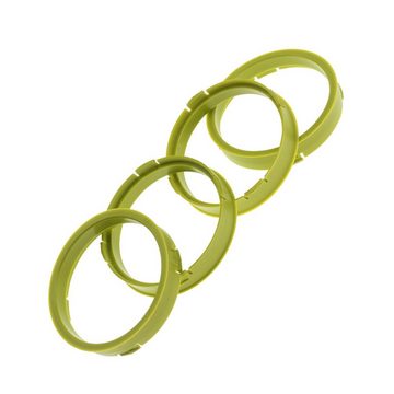 RKC Reifenstift 4x Zentrierringe Gelb Felgen Ringe Made in Germany, Maße: 73,1 x 66,1 mm