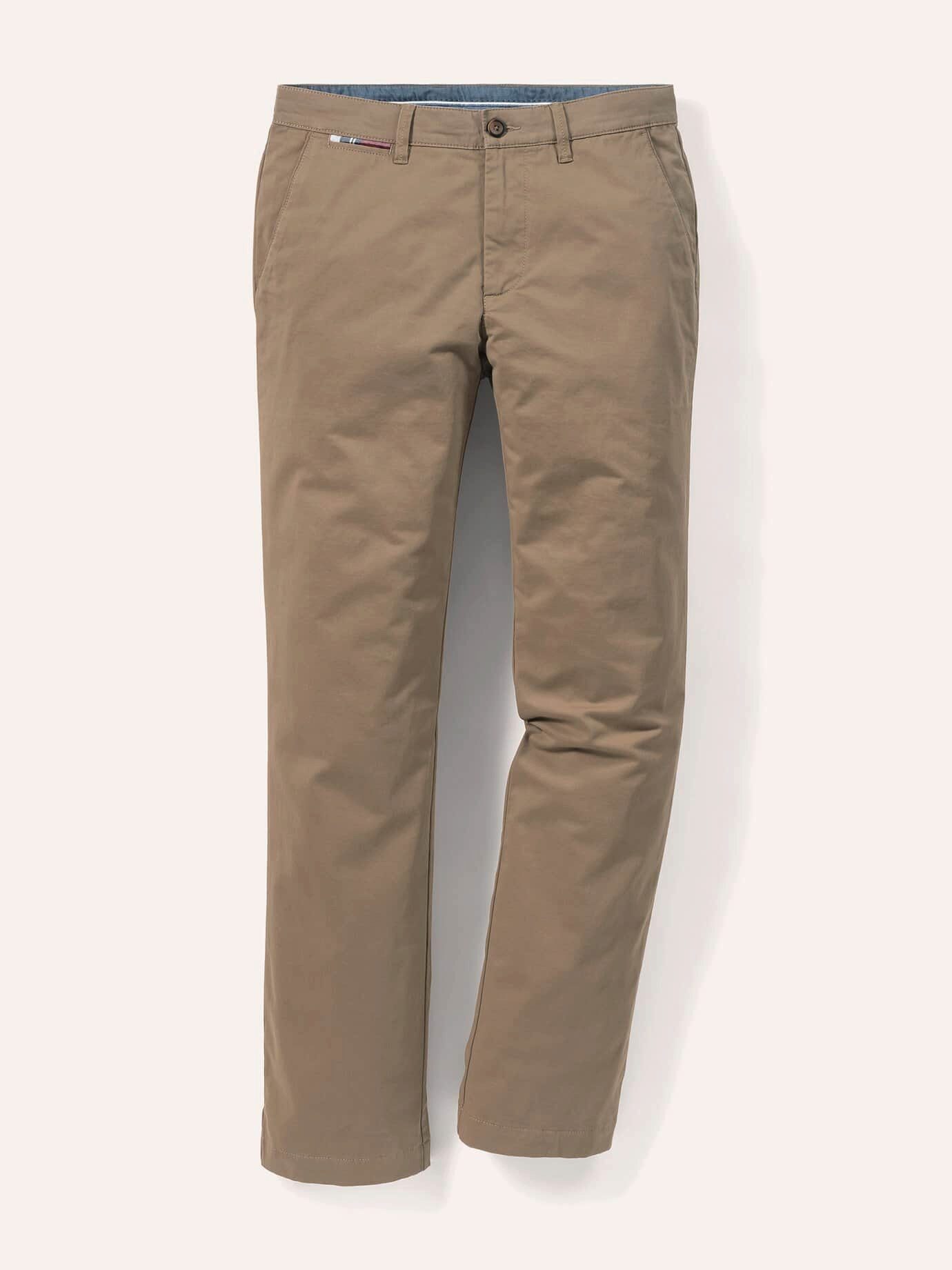 Walbusch Chinohose Herren Extraglatt-Thermo Chino Regular Fit bügelfrei Thermohose Wärmende Baumwollflanellhose mit Thermofutter, Flex-Bund, pflegeleicht