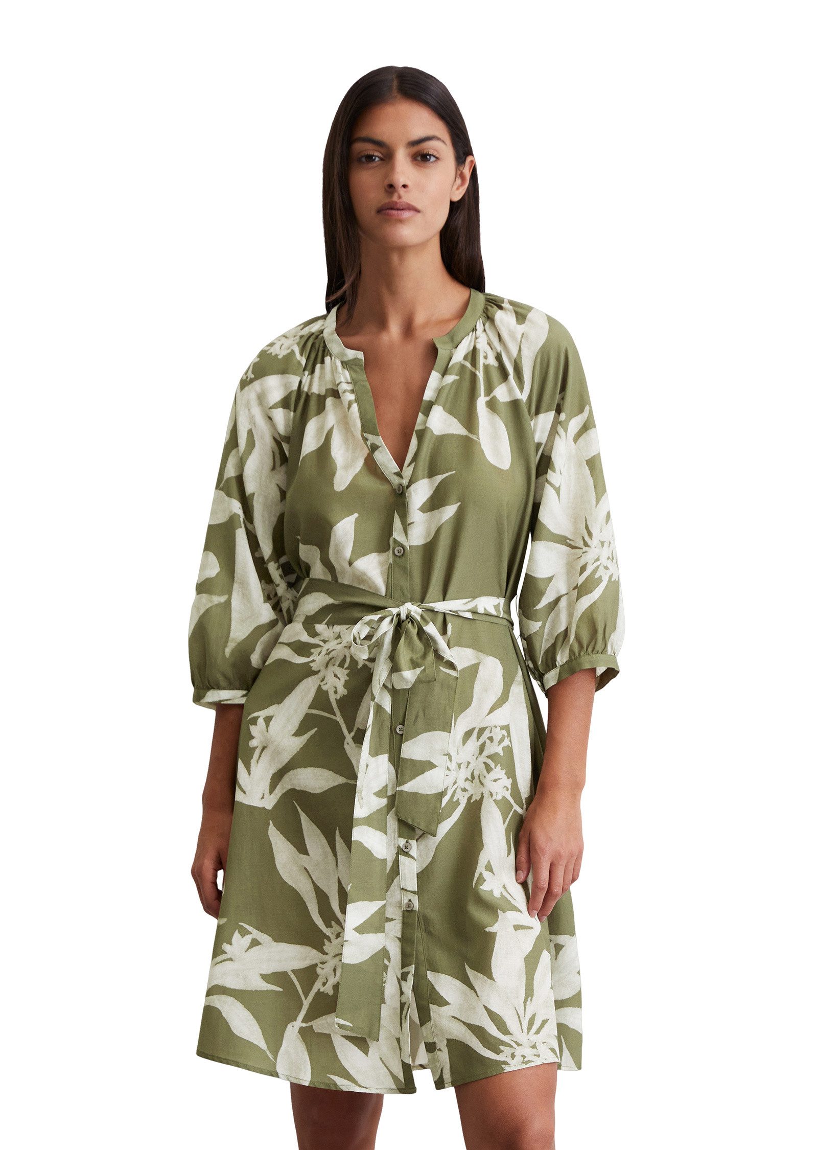 Marc O'Polo Druckkleid aus Organic-Cotton-Viskose-Mix günstig online kaufen