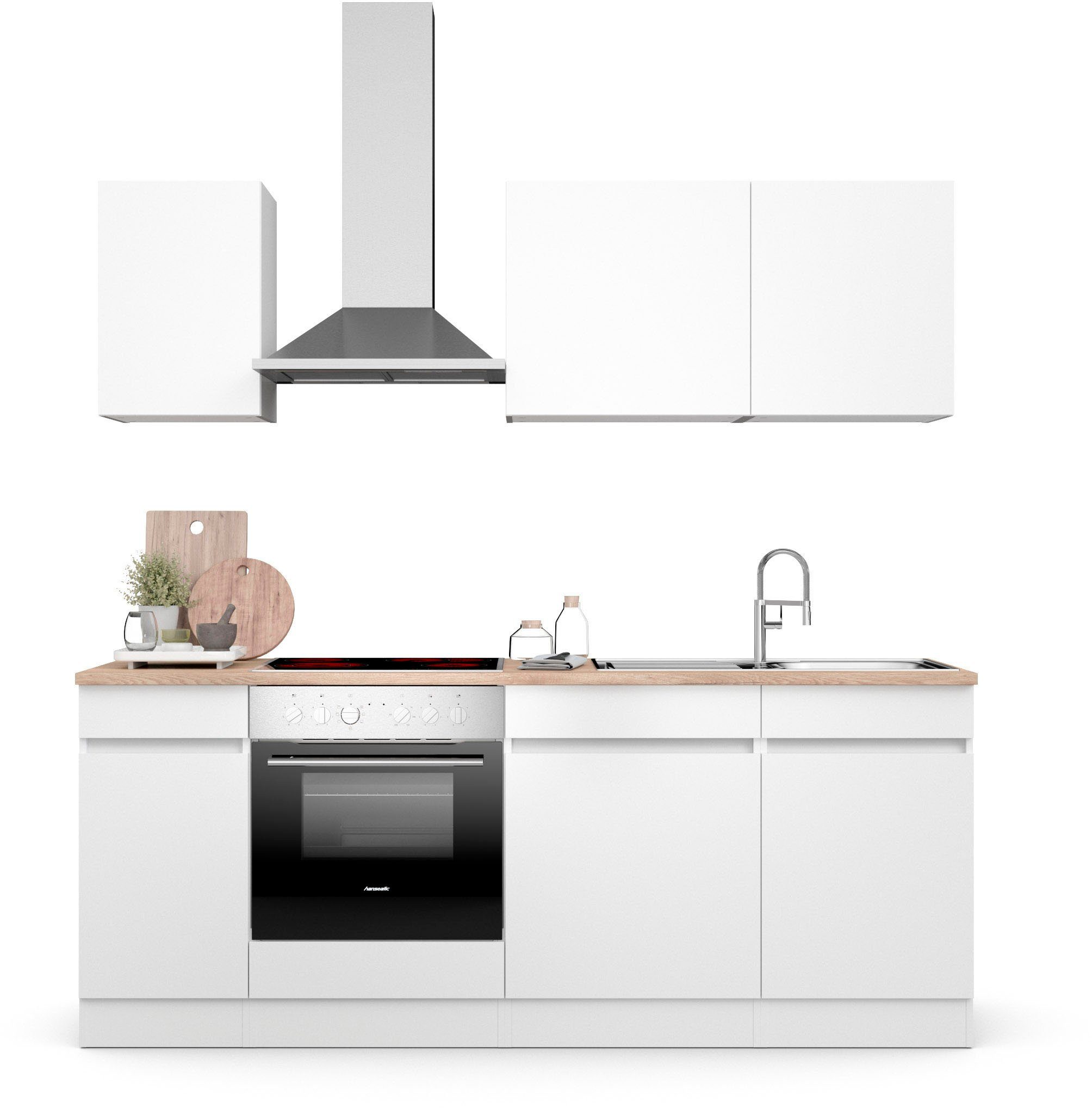 OPTIFIT Küche Safeli, Breite 38 Geräte, ohne Hanseatic-E- 210 starker mit wahlweise cm, Arbeitsplatte mm Mit oder