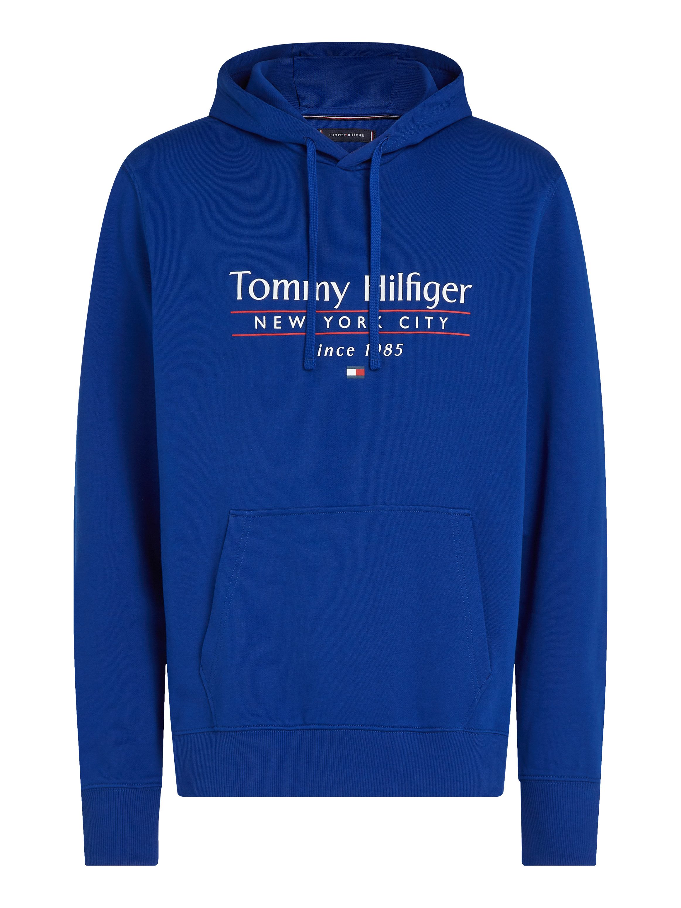 Tommy Hilfiger Hoodie HILFIGER CENTER STACK HOODY mit großem mehrfarbigen Print