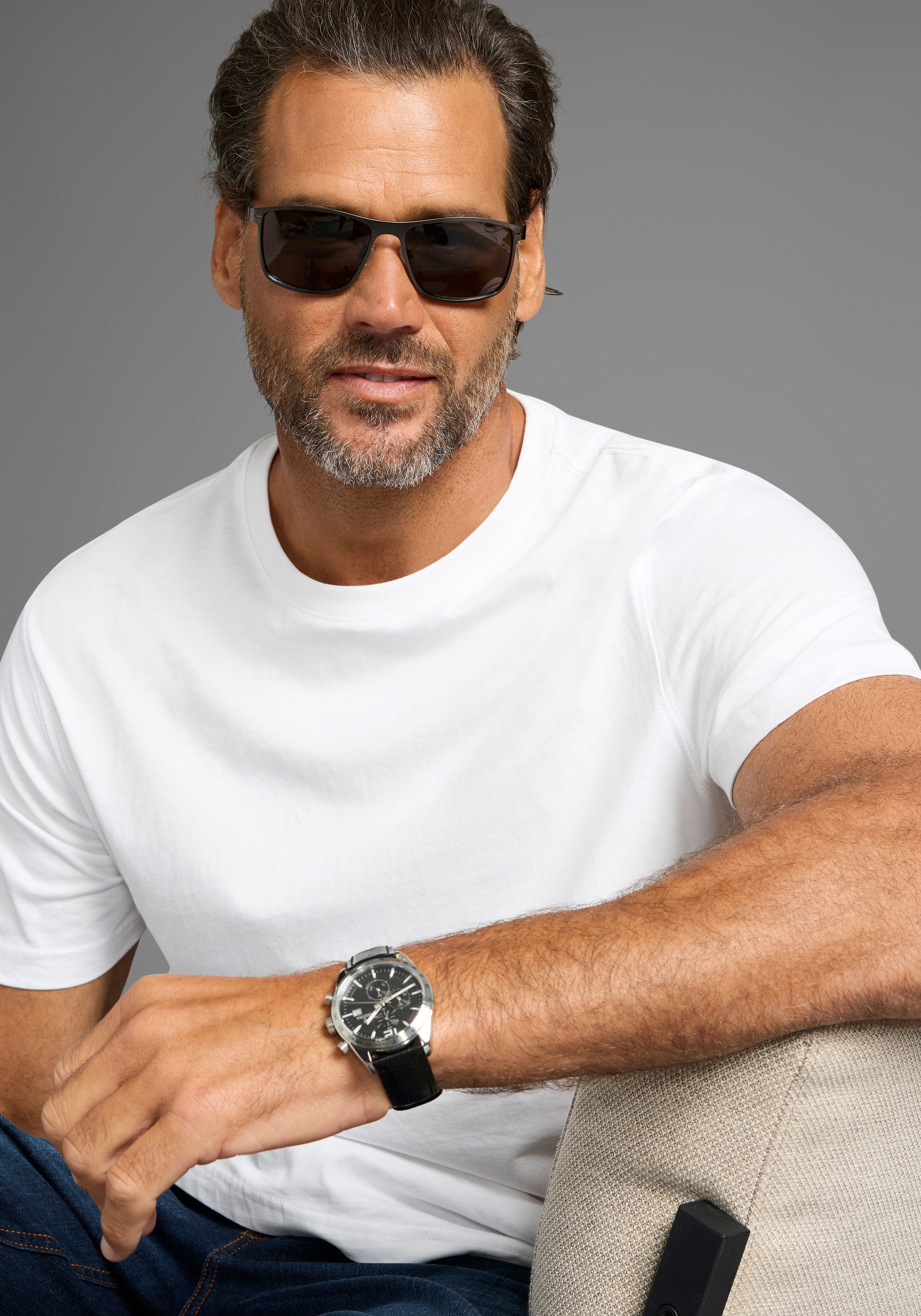 Man's World Sonnenbrille mit matt-anthrazit farbenden Rahmen günstig online kaufen