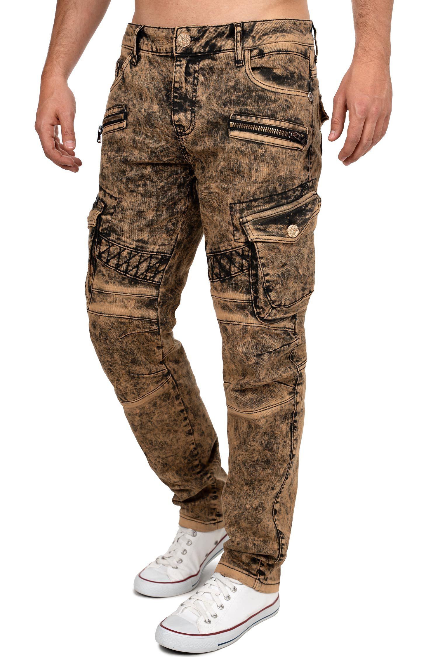 Cipo & Baxx Bikerjeans Herren Hose Stonewashed BA-CD780 Used-Waschung im Ma günstig online kaufen