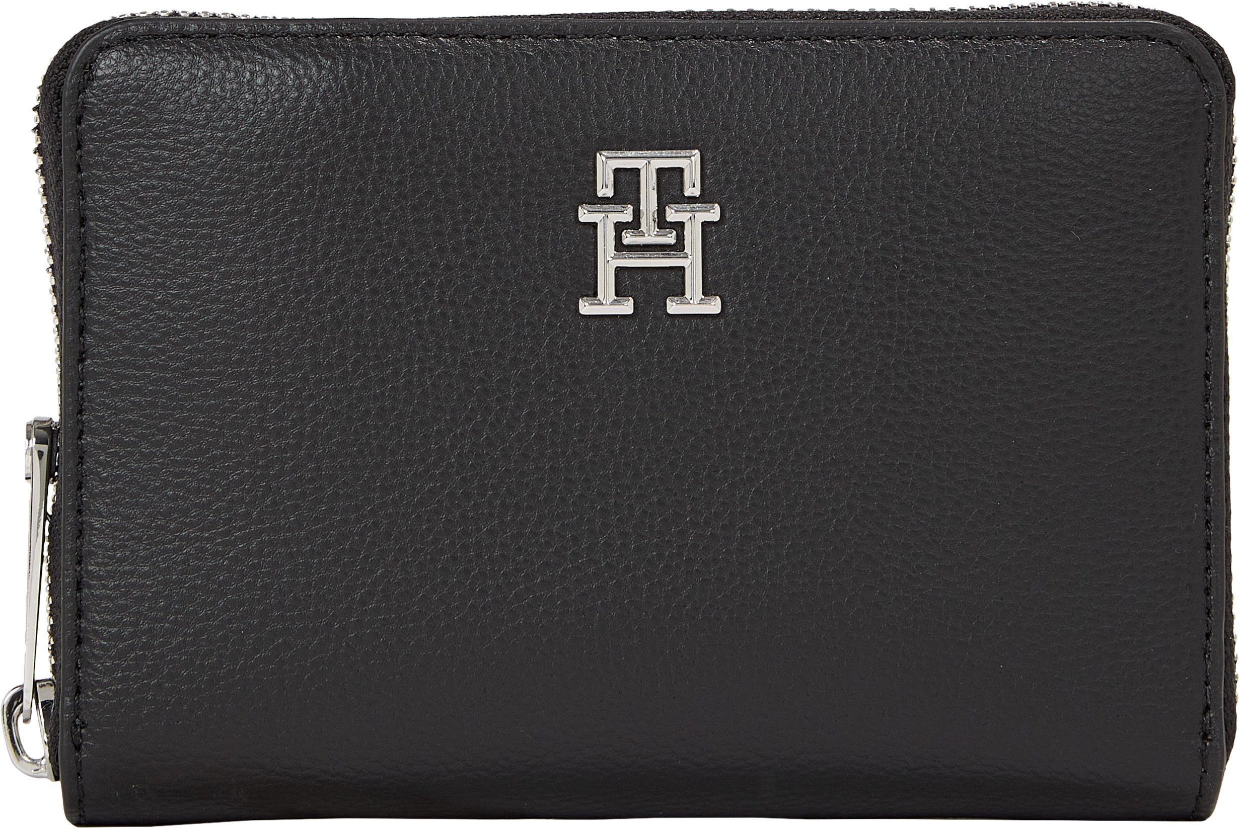 Tommy Hilfiger Geldbörse TH ESSENTIAL SC MED ZA, mit goldenen Details