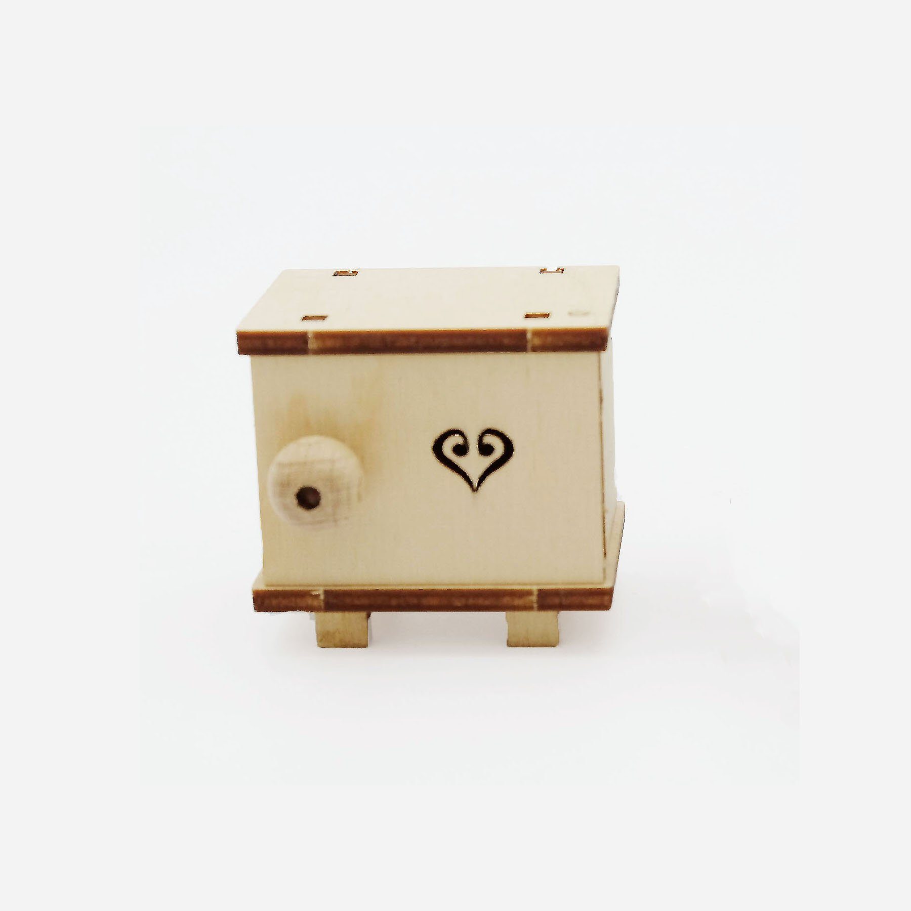 DeColibri Кукольная мебель Puppenhaus Zubehör Möbel Holz, Nachtschrank, Made in Germany, aus Holz, bemalbar