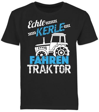 Shirtracer T-Shirt Echte Kerle fahren Traktor Traktor