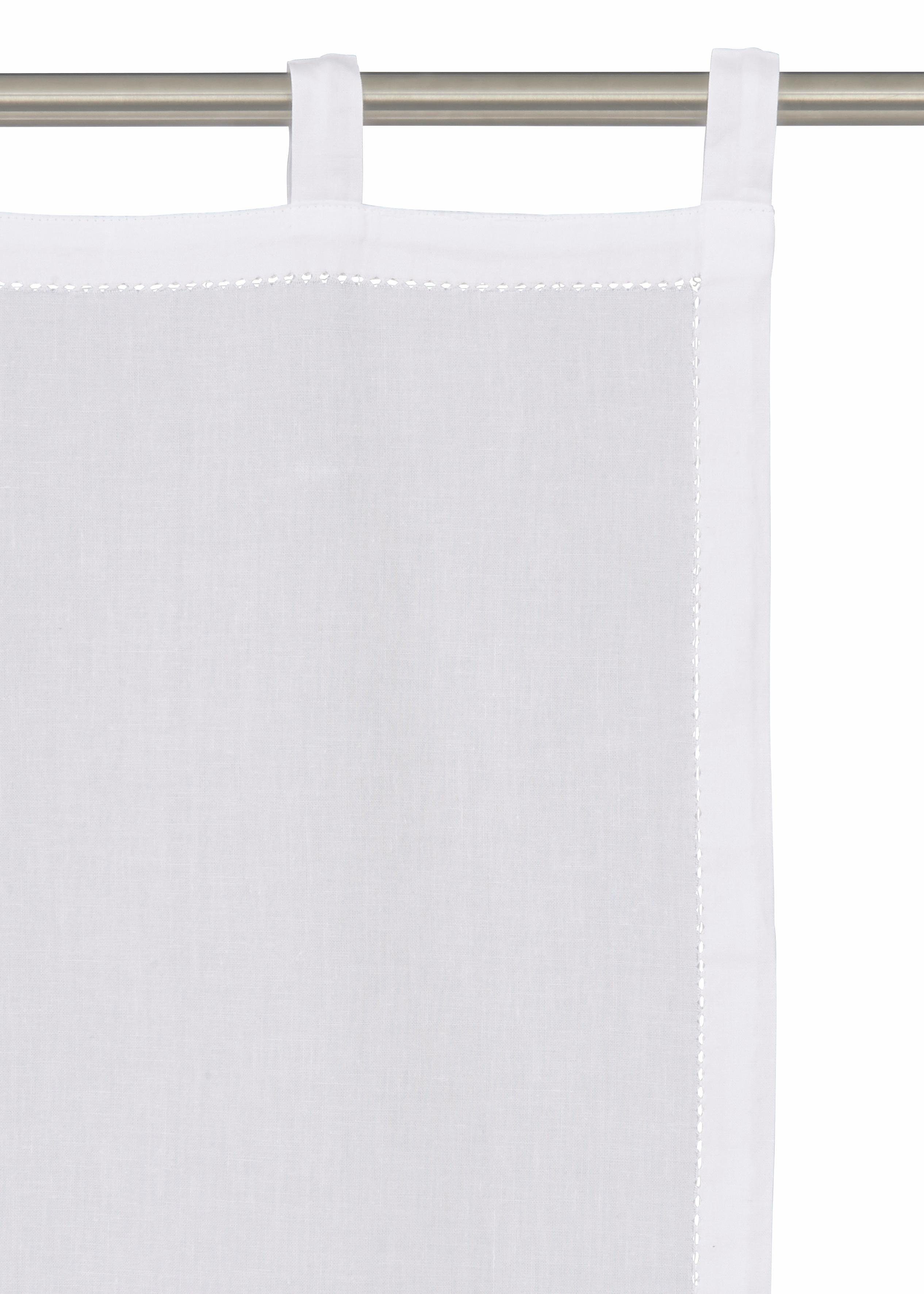 HOSSNER - ART OF HOME DECO Scheibengardine Großglockner (1 St), Schlaufen, halbtransparent, HxB: 120x47