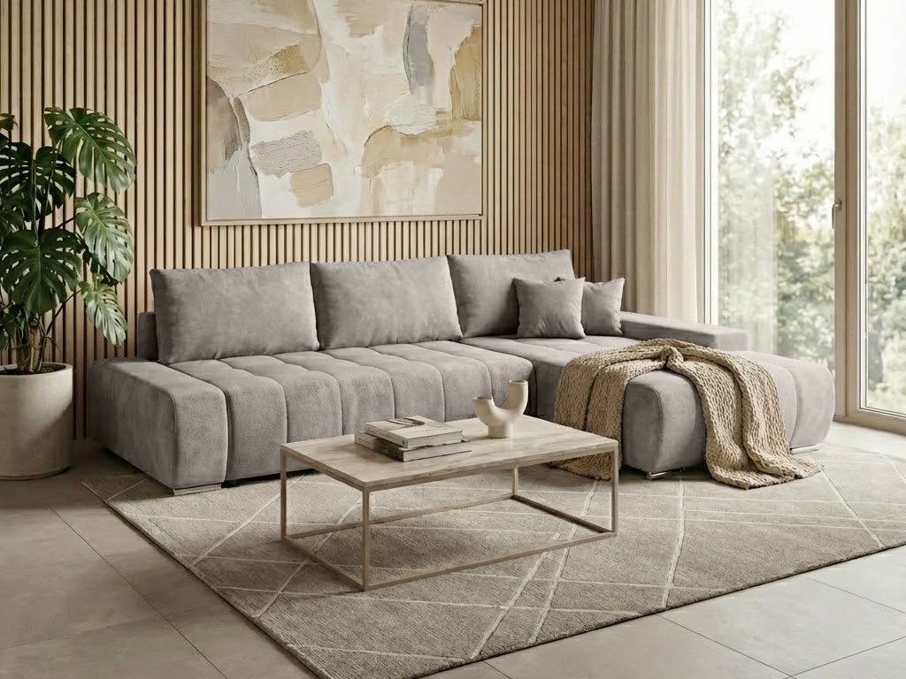 Beautysofa Ecksofa Draco L mit Schlaffunktion, in pflegeleichten Stoffen, B günstig online kaufen