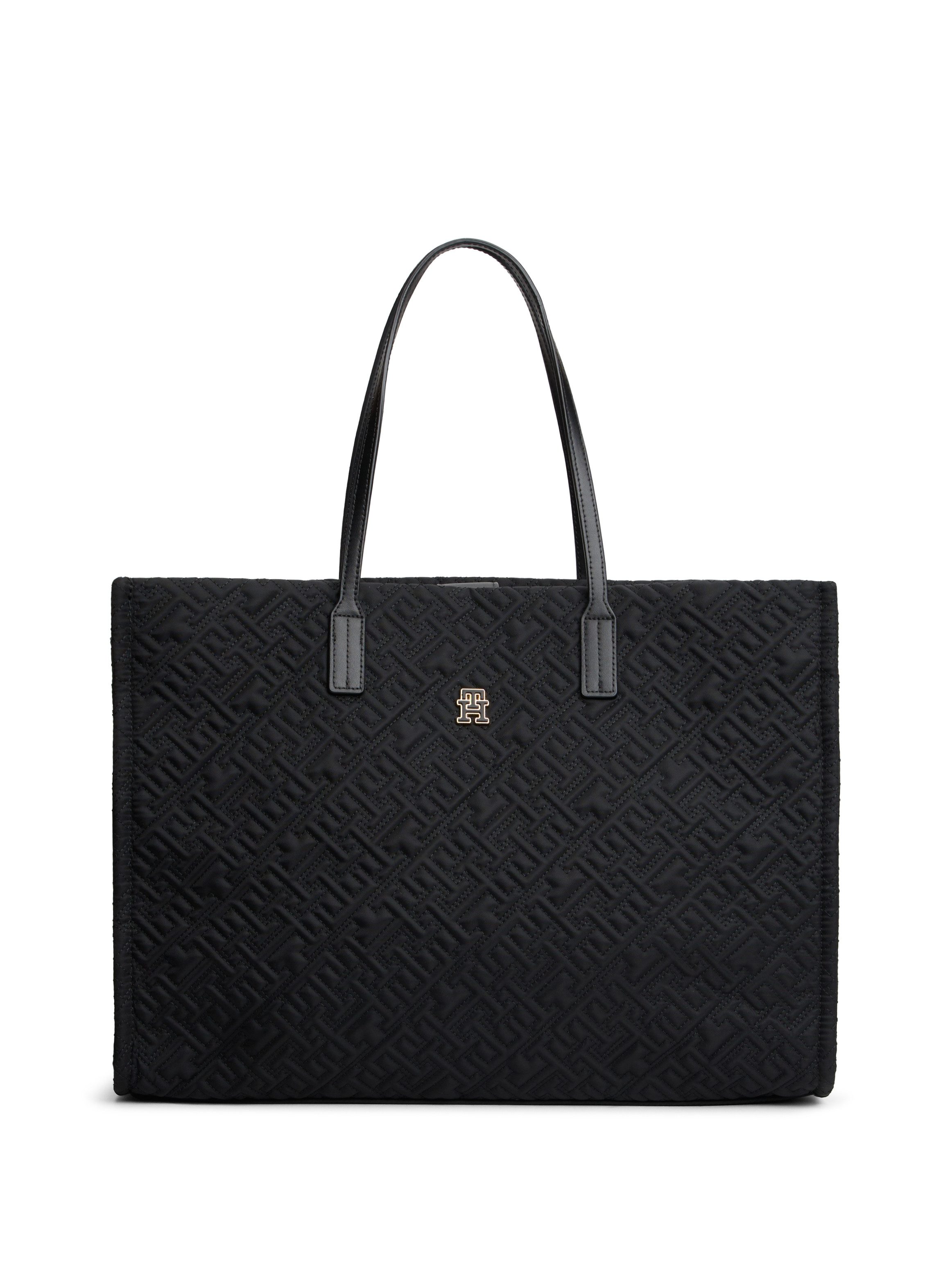 Tommy Hilfiger Tragetasche TH CITY TOTE MONO NYLON, Damen Schultertasche, Businesstasche mit TH-Logoemblem