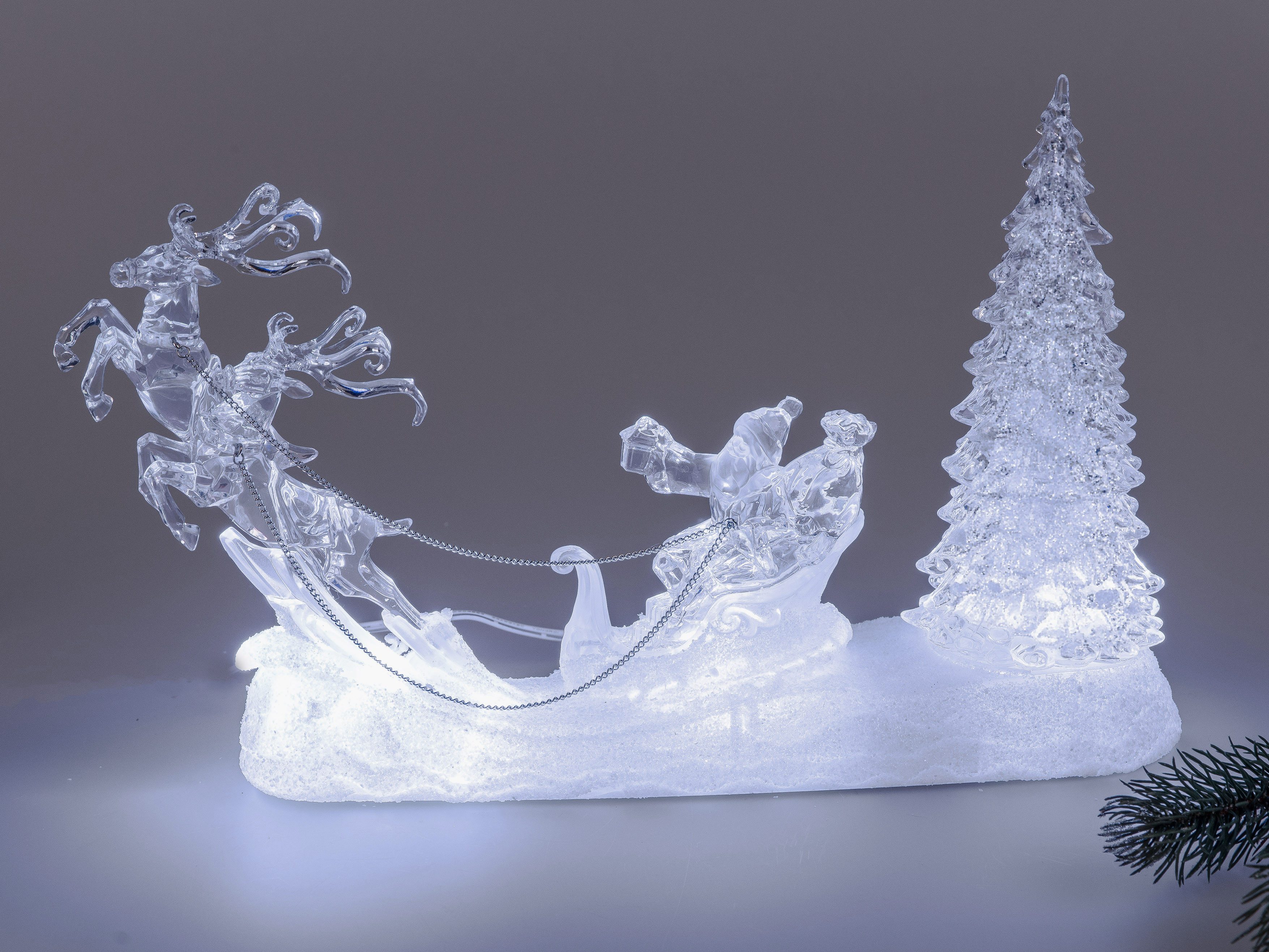 formano Dekofigur Winterzeit Acryl, Farbe: Transparent, Motiv: Santa günstig online kaufen