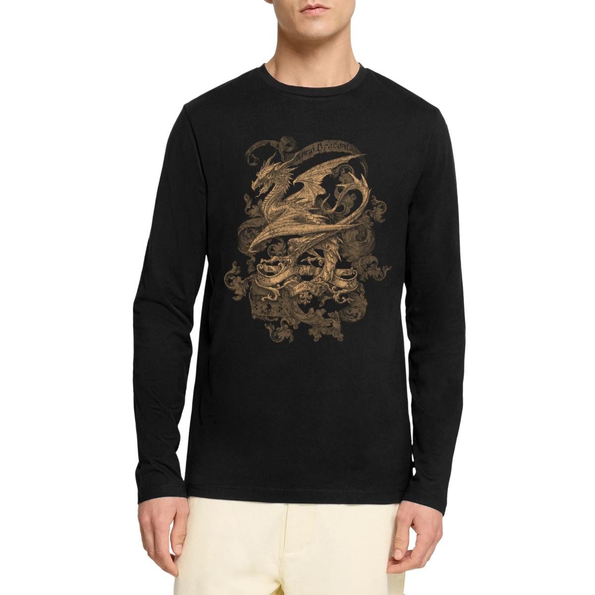 T-Shirt Alchemy England Harbinger of Doom Drache Premium Langarmshirt Herren