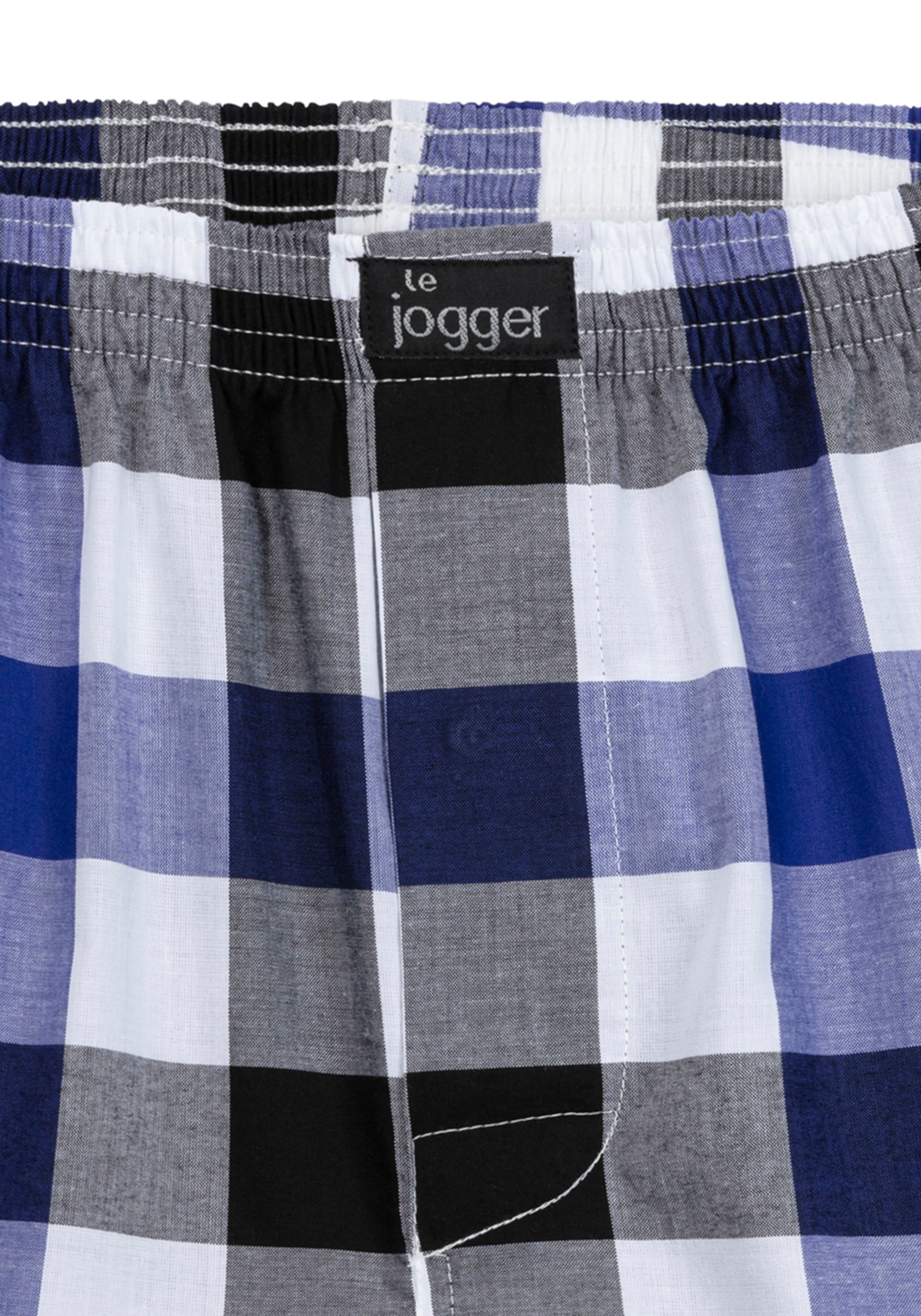 le jogger® Webboxer (Packung, 3-St) farbig kariert