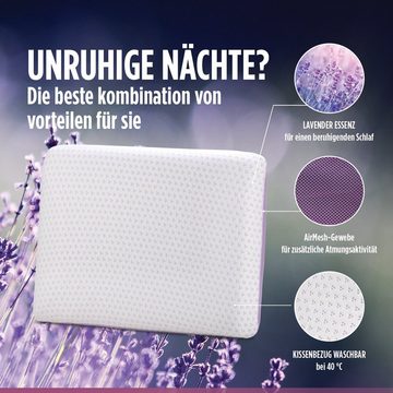 Gänsefederkopfkissen Komfortable Lavendel Memory Classic Kissen – hochwertiger OEKO-TEX, Vitapur